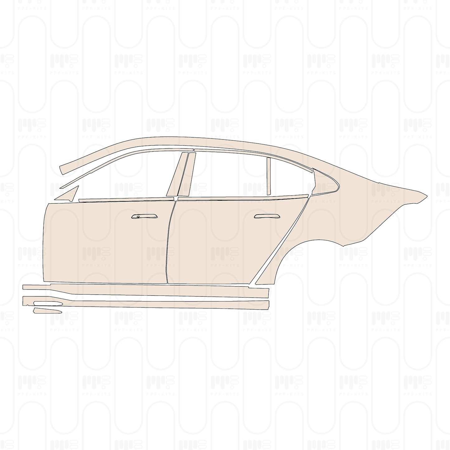 PPF prédécoupé BMW 5 Series Sedan Extended Wheelbase M Sport 2026