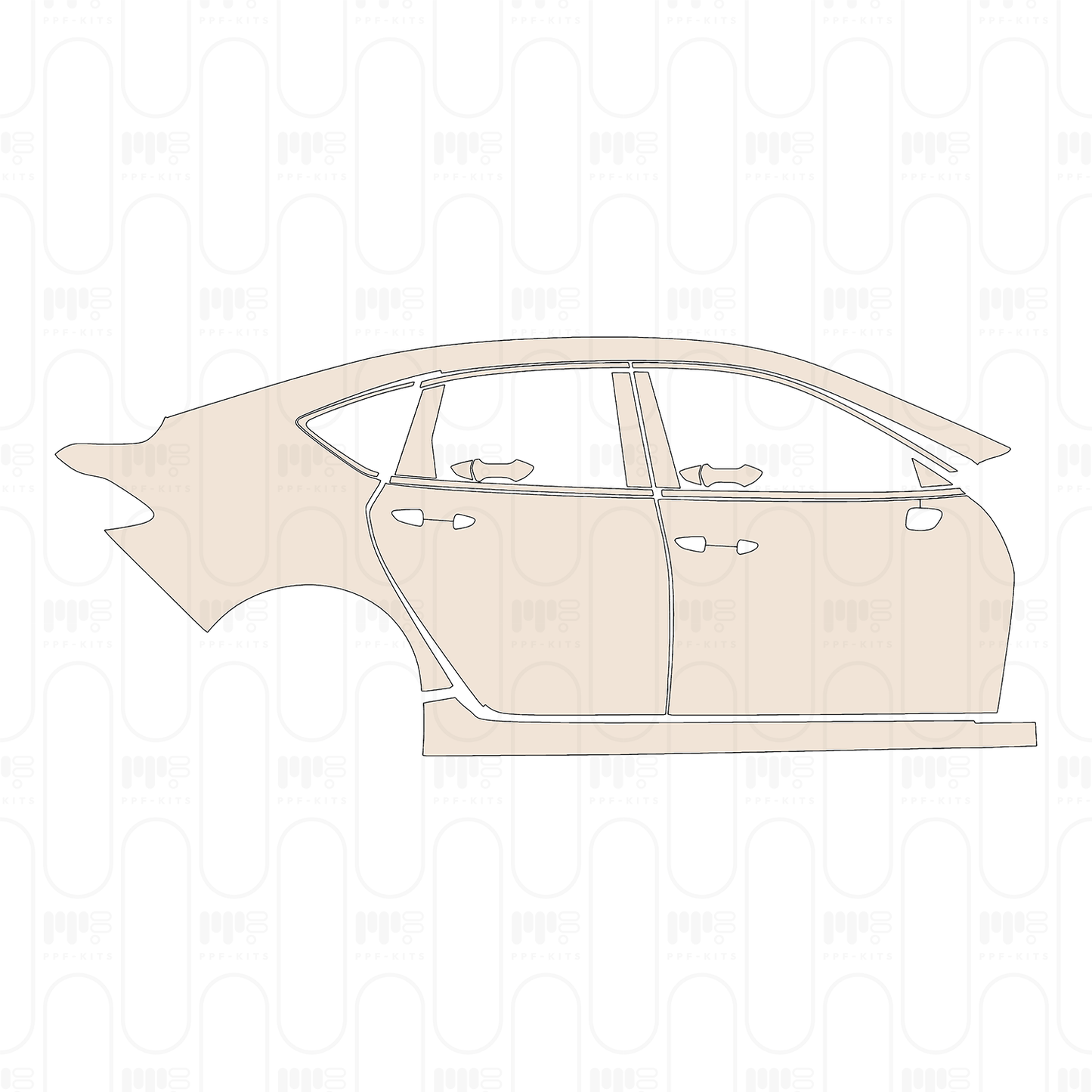 PPF prédécoupé Acura TLX Standard Wheelbase Base 2022
