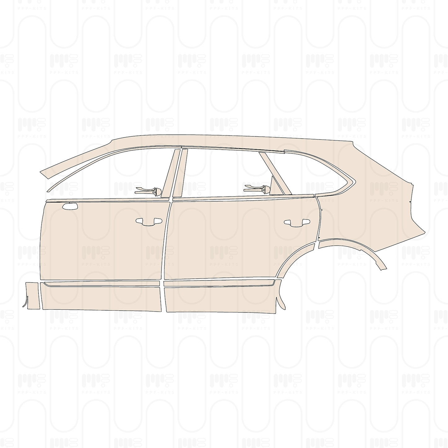 PPF prédécoupé Bentley Bentayga Extended Wheelbase Base 2023