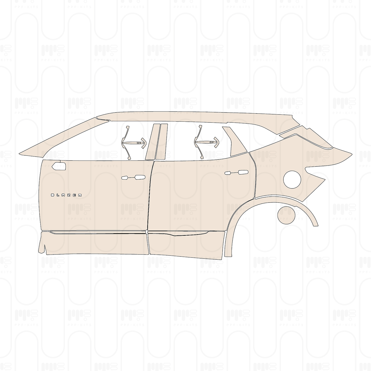 PPF prédécoupé Chevrolet Blazer Premier 2023