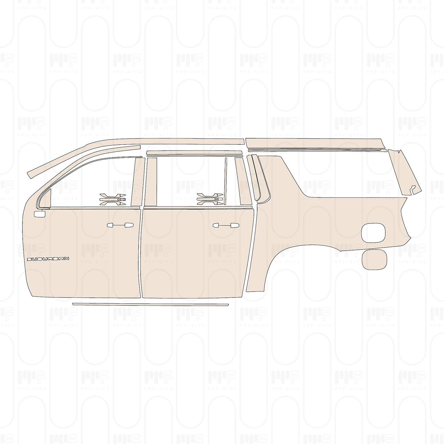 PPF prédécoupé Chevrolet Suburban Premier 2023