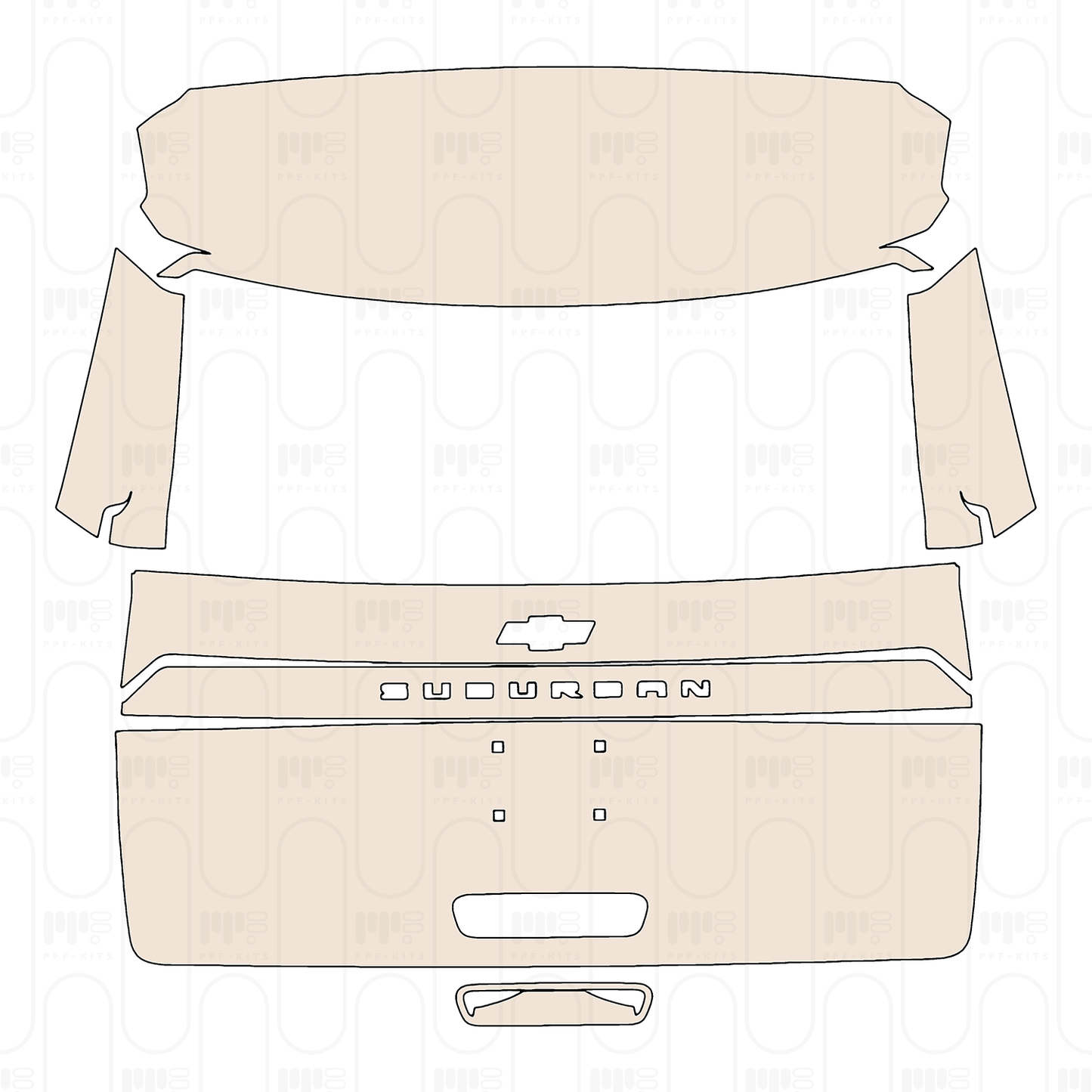 PPF prédécoupé Chevrolet Suburban Premier 2025