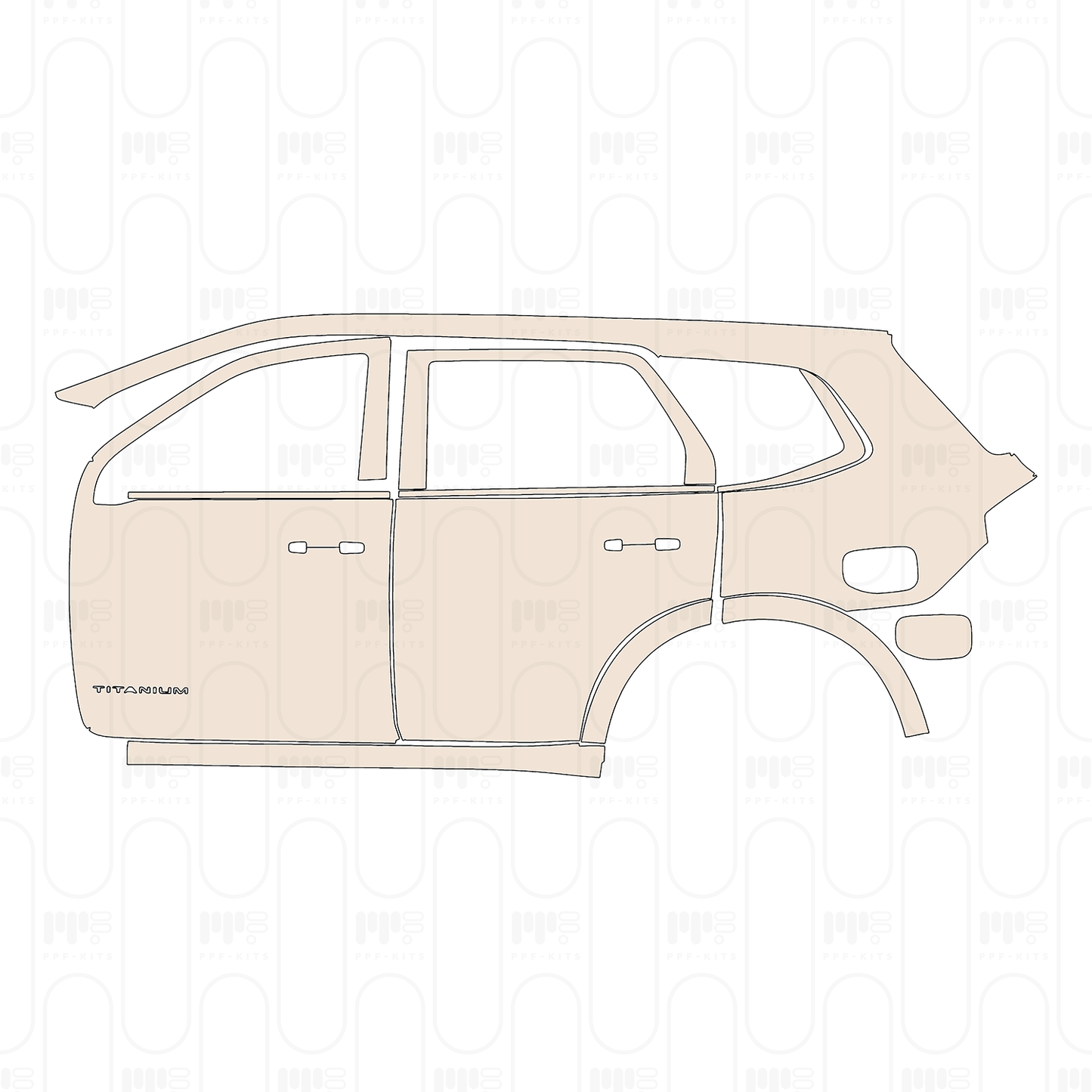 PPF prédécoupé Ford Everest Titanium 2023