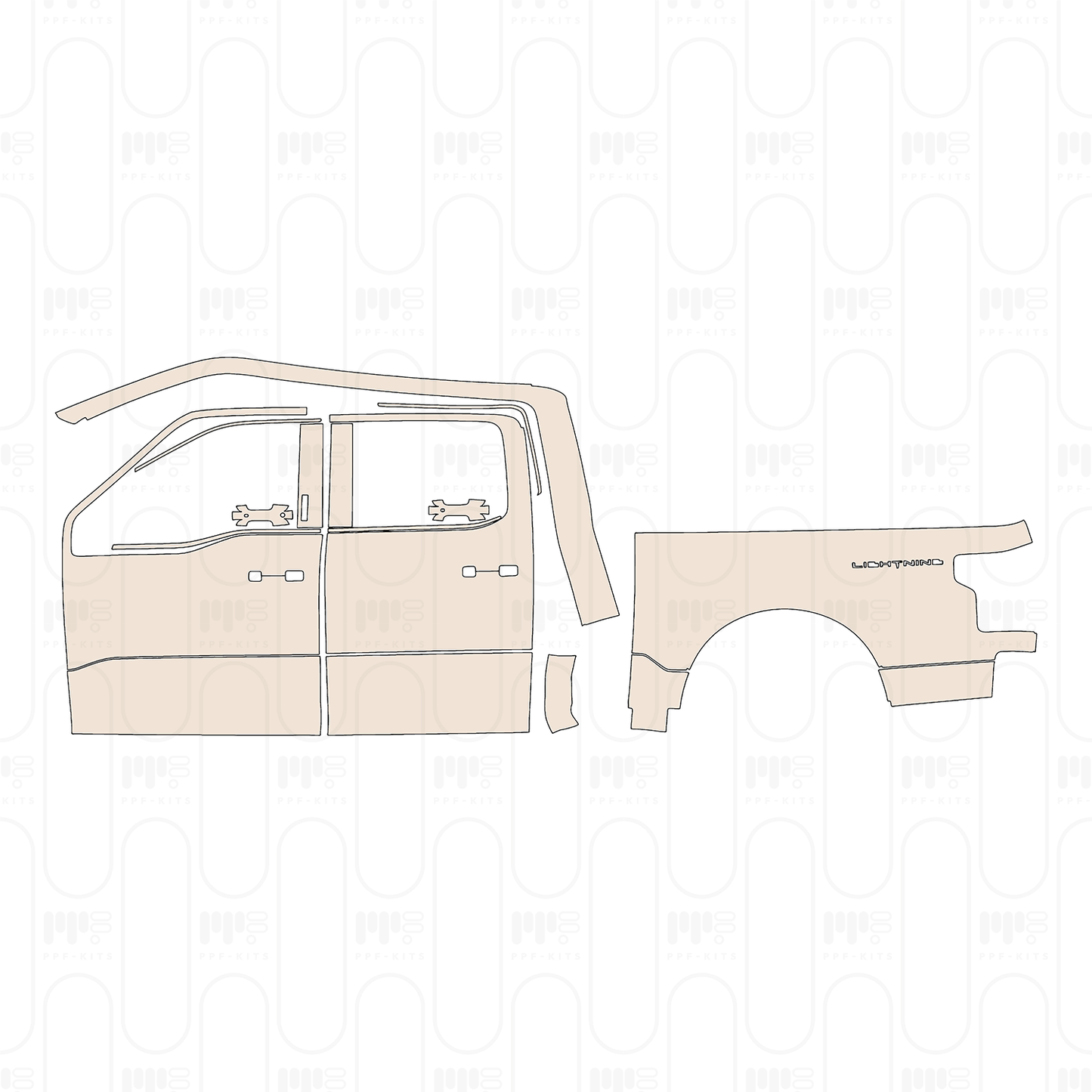 PPF prédécoupé Ford F-150 Lightning Pro 2022