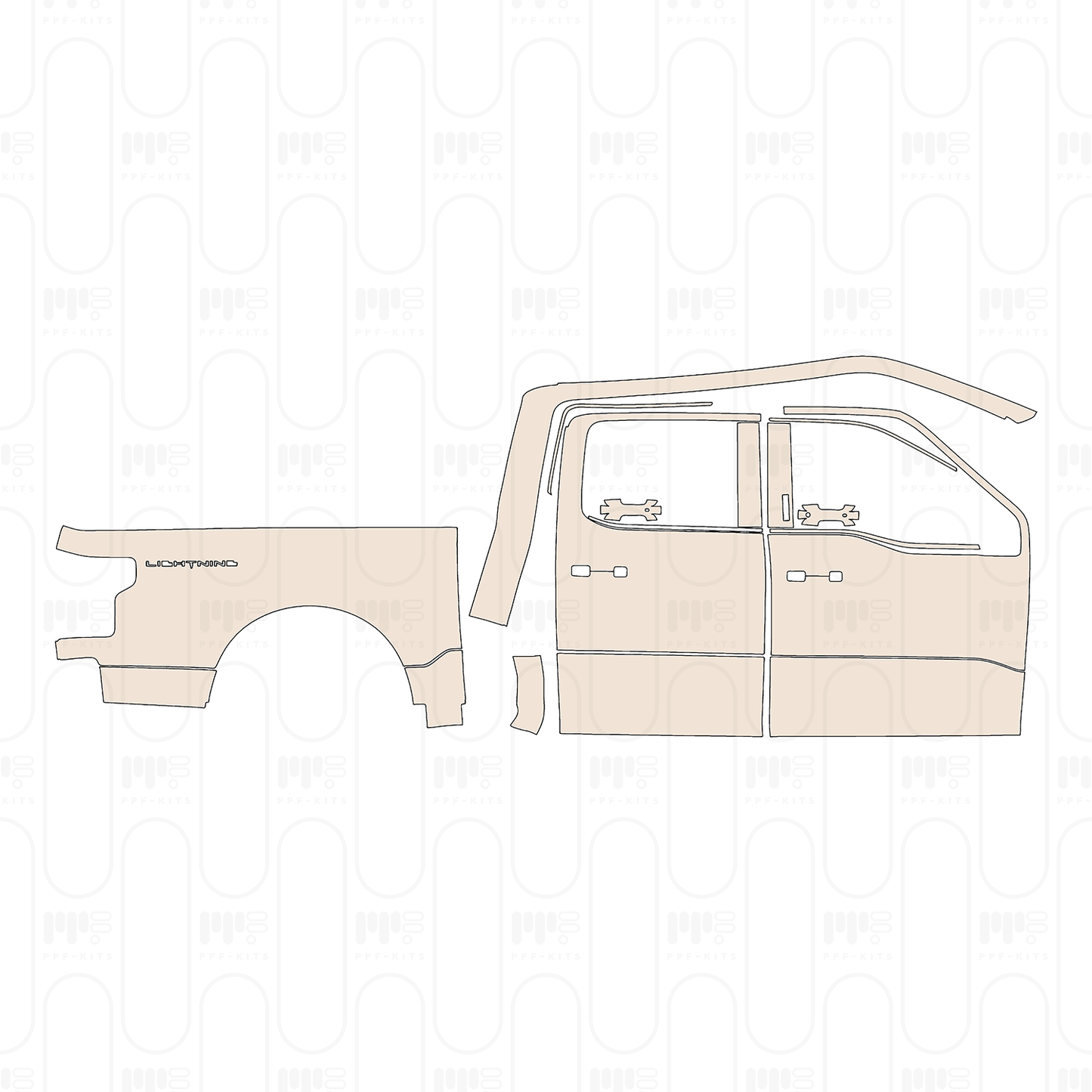 PPF prédécoupé Ford F-150 Lightning Pro 2022