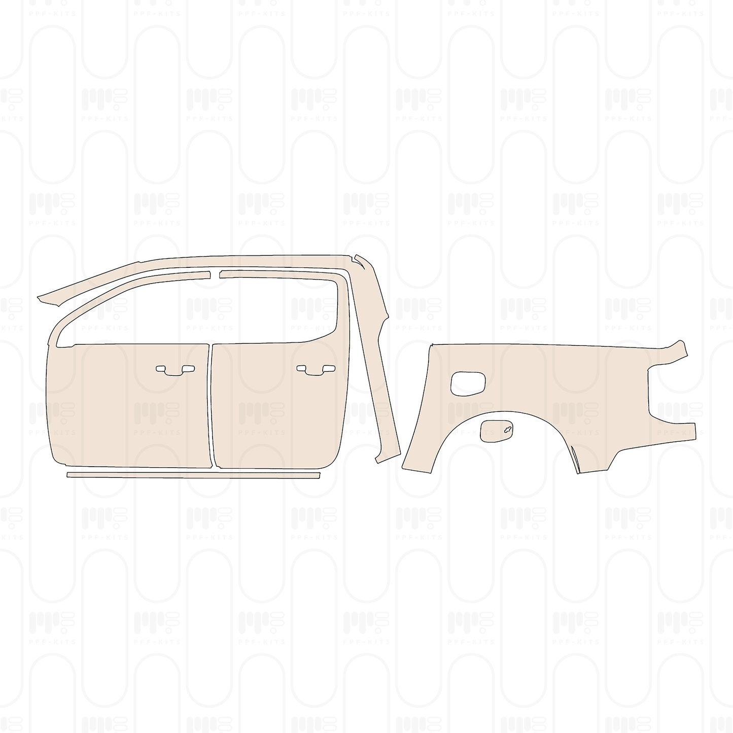 PPF prédécoupé Ford Ranger (EU) MS-RT Double Cab 2025