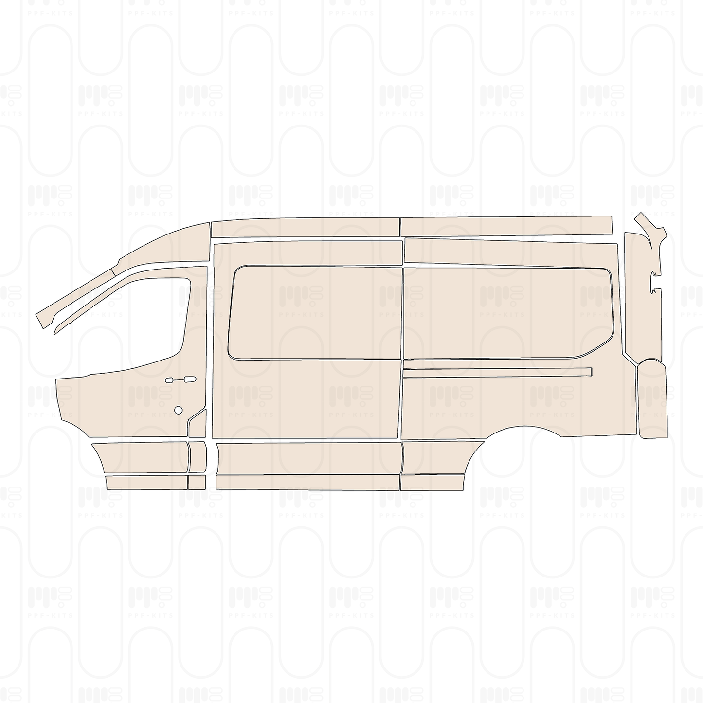 PPF prédécoupé Ford Transit (US) Medium Roof Long 2022
