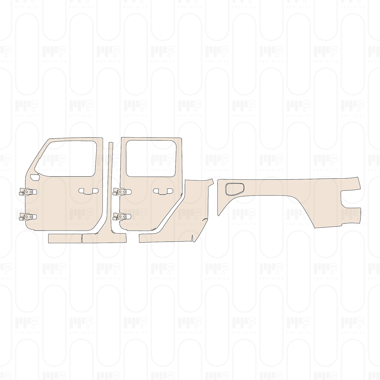 PPF prédécoupé JEEP Gladiator Rubicon 2023