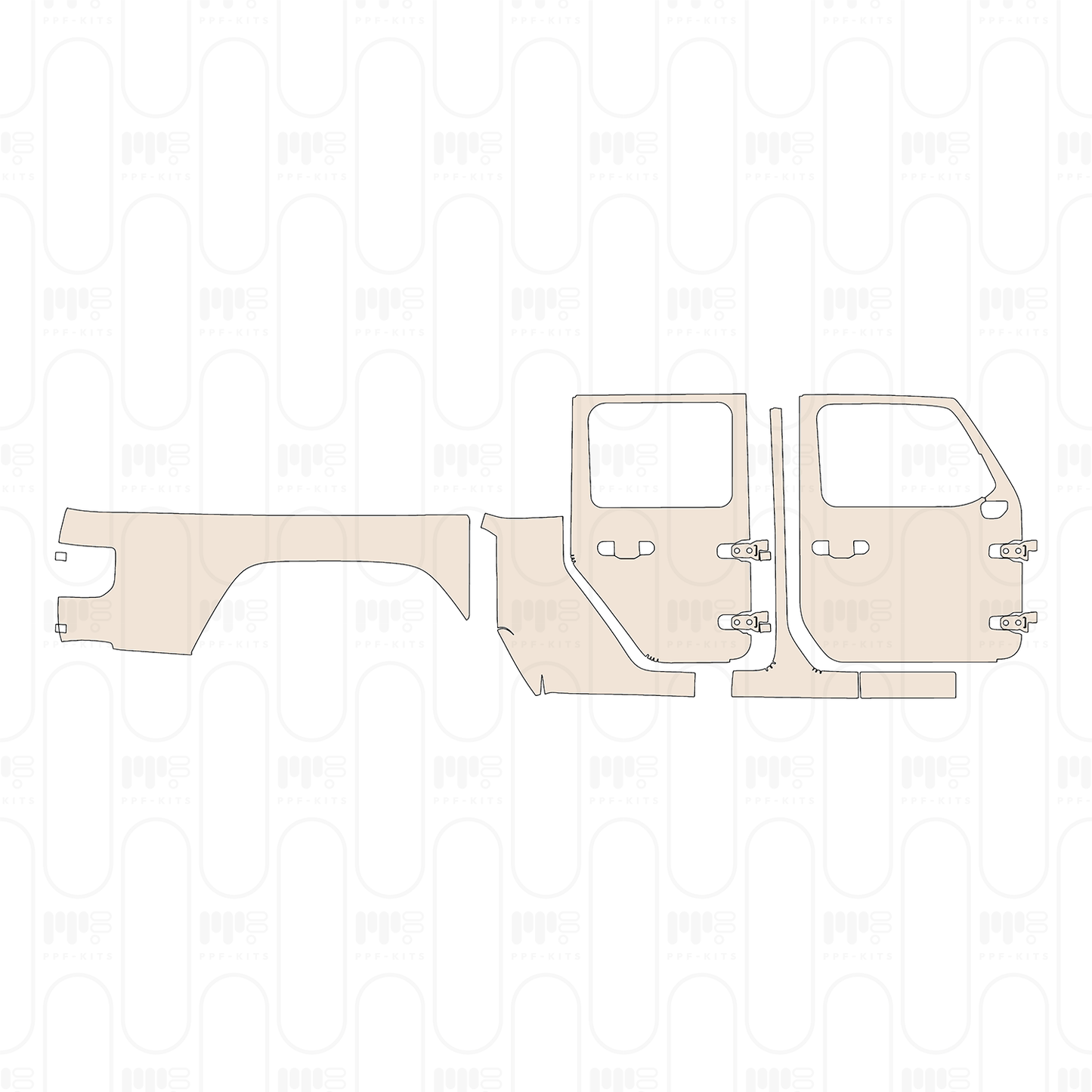 PPF prédécoupé JEEP Gladiator Rubicon 2023