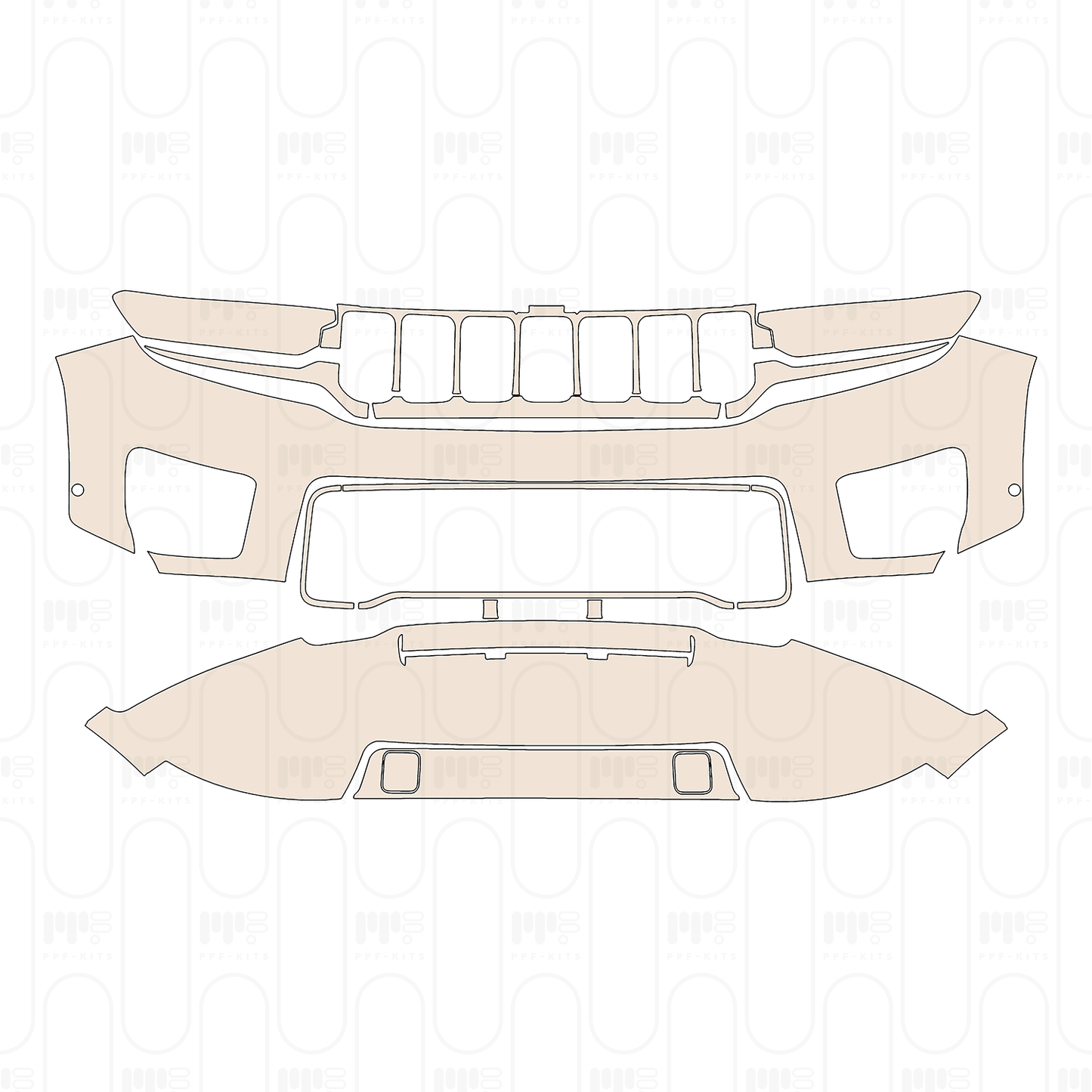 PPF prédécoupé JEEP Grand Cherokee Grand Cherokee (2-row) Overland 2022