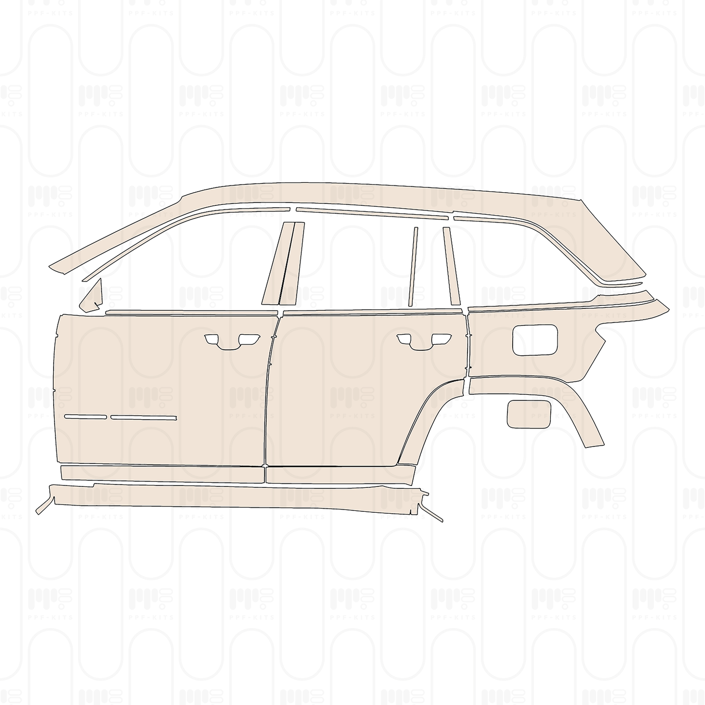 PPF prédécoupé JEEP Grand Cherokee Grand Cherokee (2-row) Overland 2022