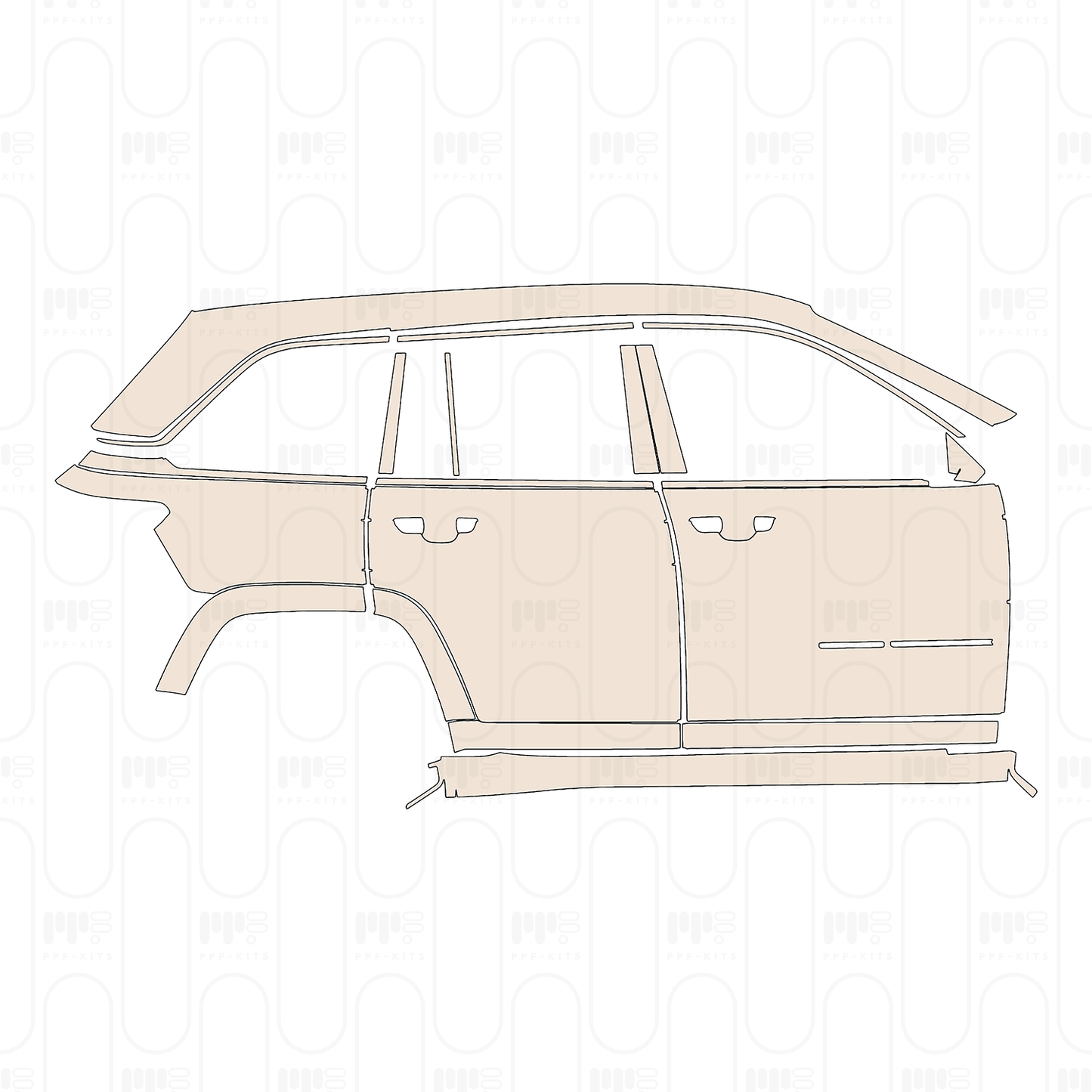 PPF prédécoupé JEEP Grand Cherokee Grand Cherokee (2-row) Overland 2022