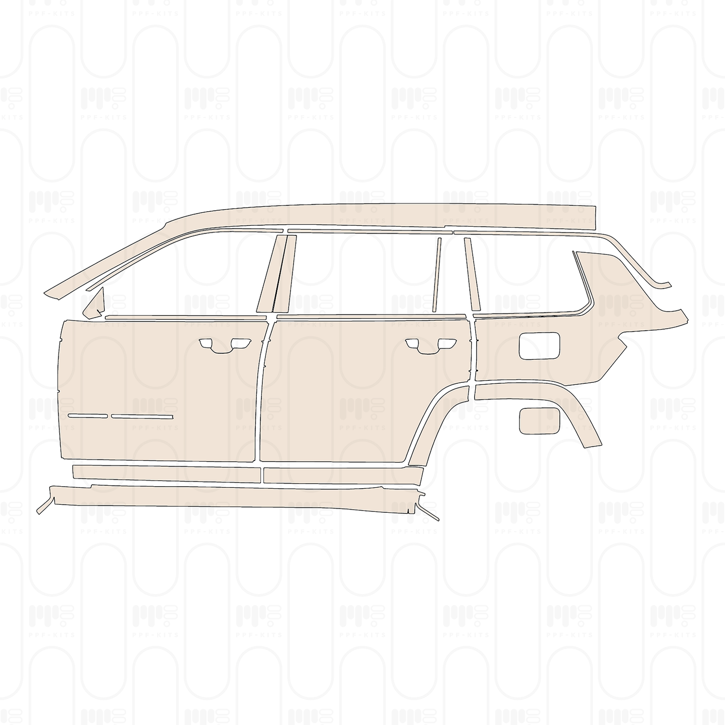 PPF prédécoupé JEEP Grand Cherokee Grand Cherokee L (3-row) Overland 2022