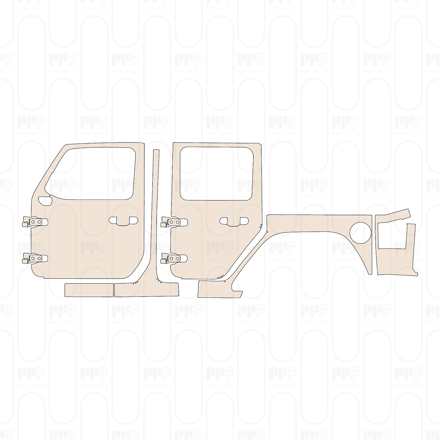 PPF prédécoupé JEEP Wrangler 4 Door Willys 2022