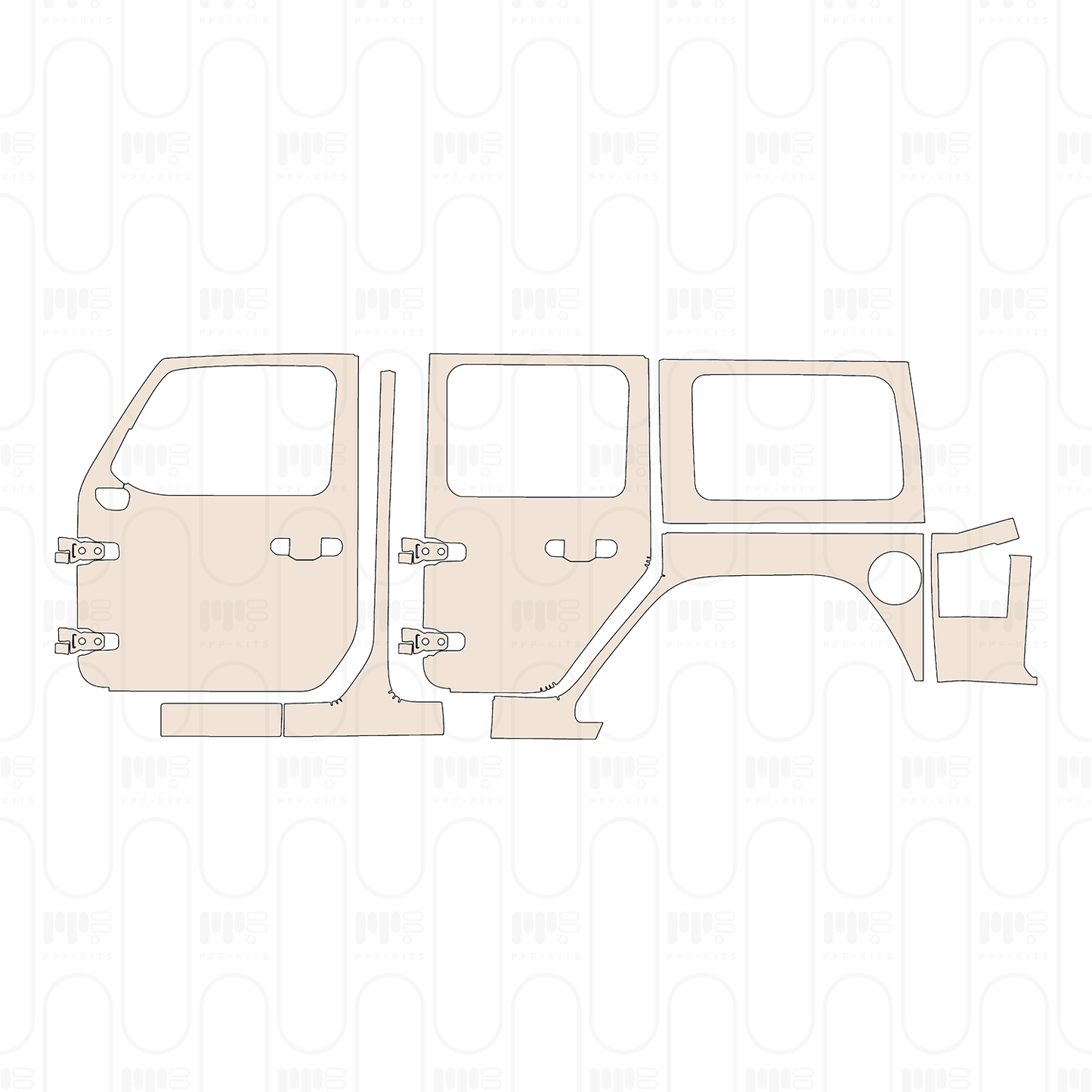 PPF prédécoupé JEEP Wrangler 4 Door Willys 2022
