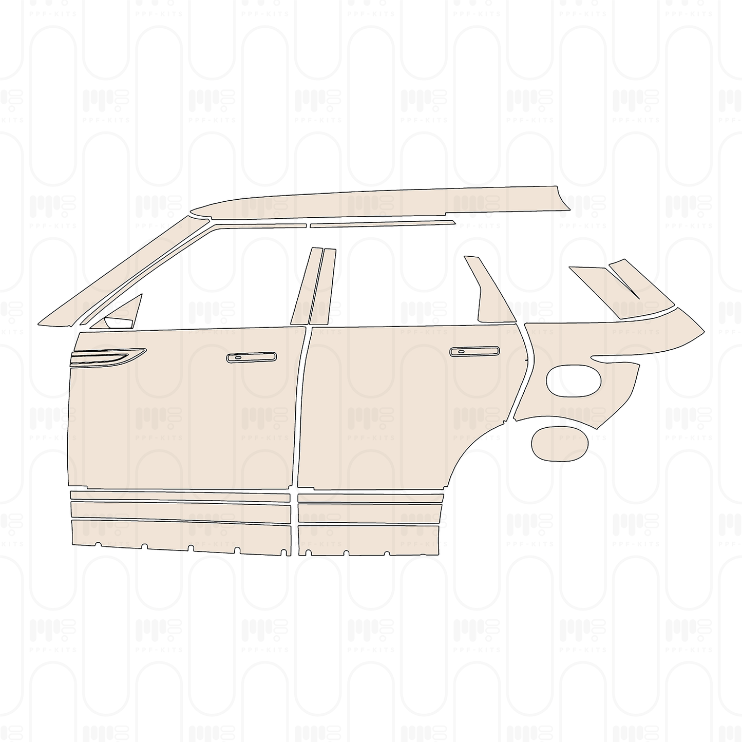 PPF prédécoupé Land Rover Range Rover Evoque Standard Wheelbase Base 2022