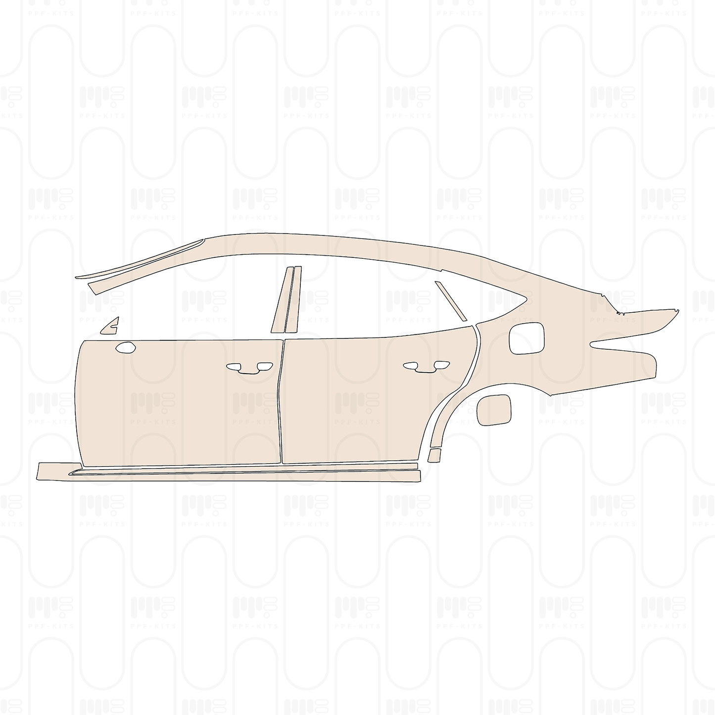 PPF prédécoupé Lexus LS Fuel Base 2022