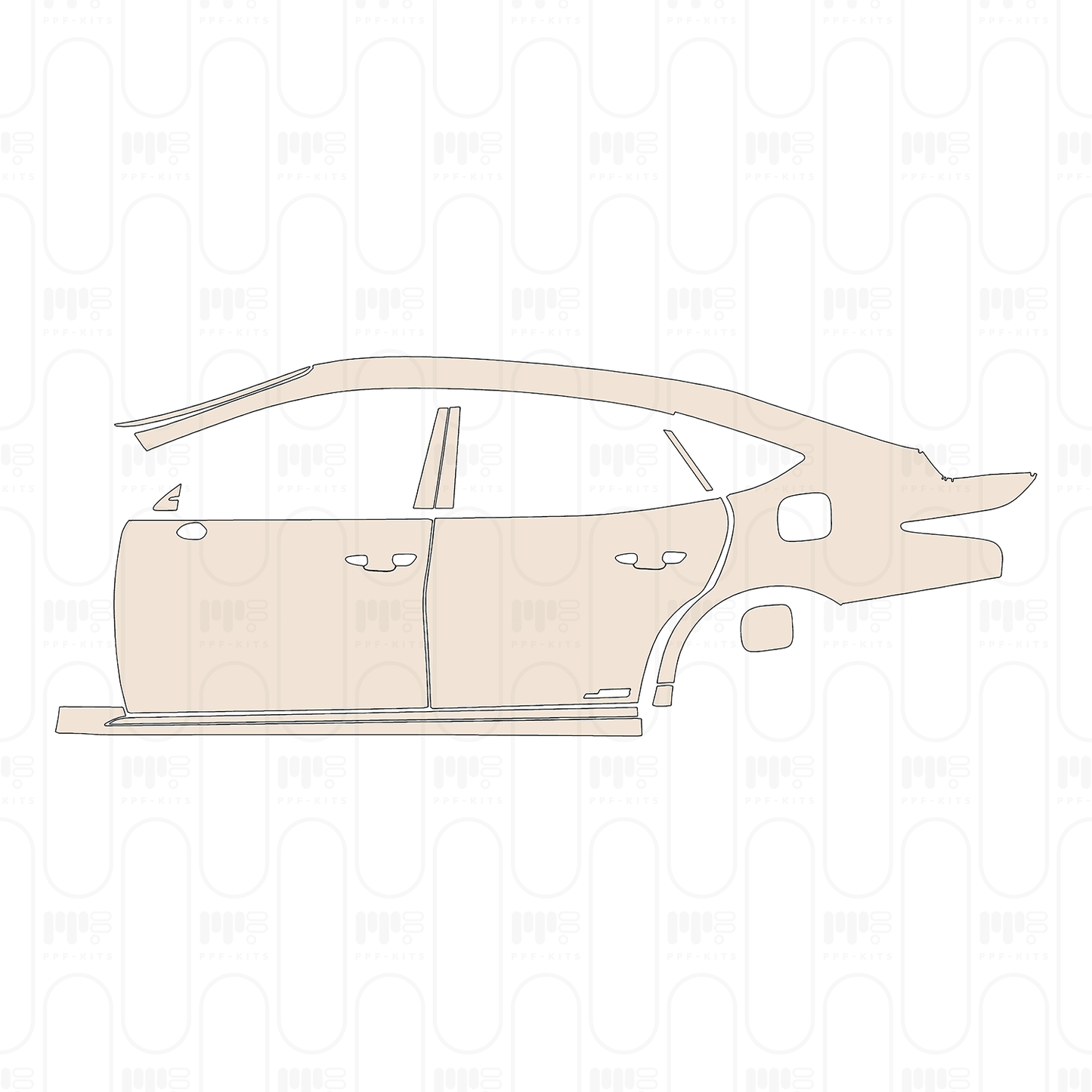 PPF prédécoupé Lexus LS Hybrid Base 2022