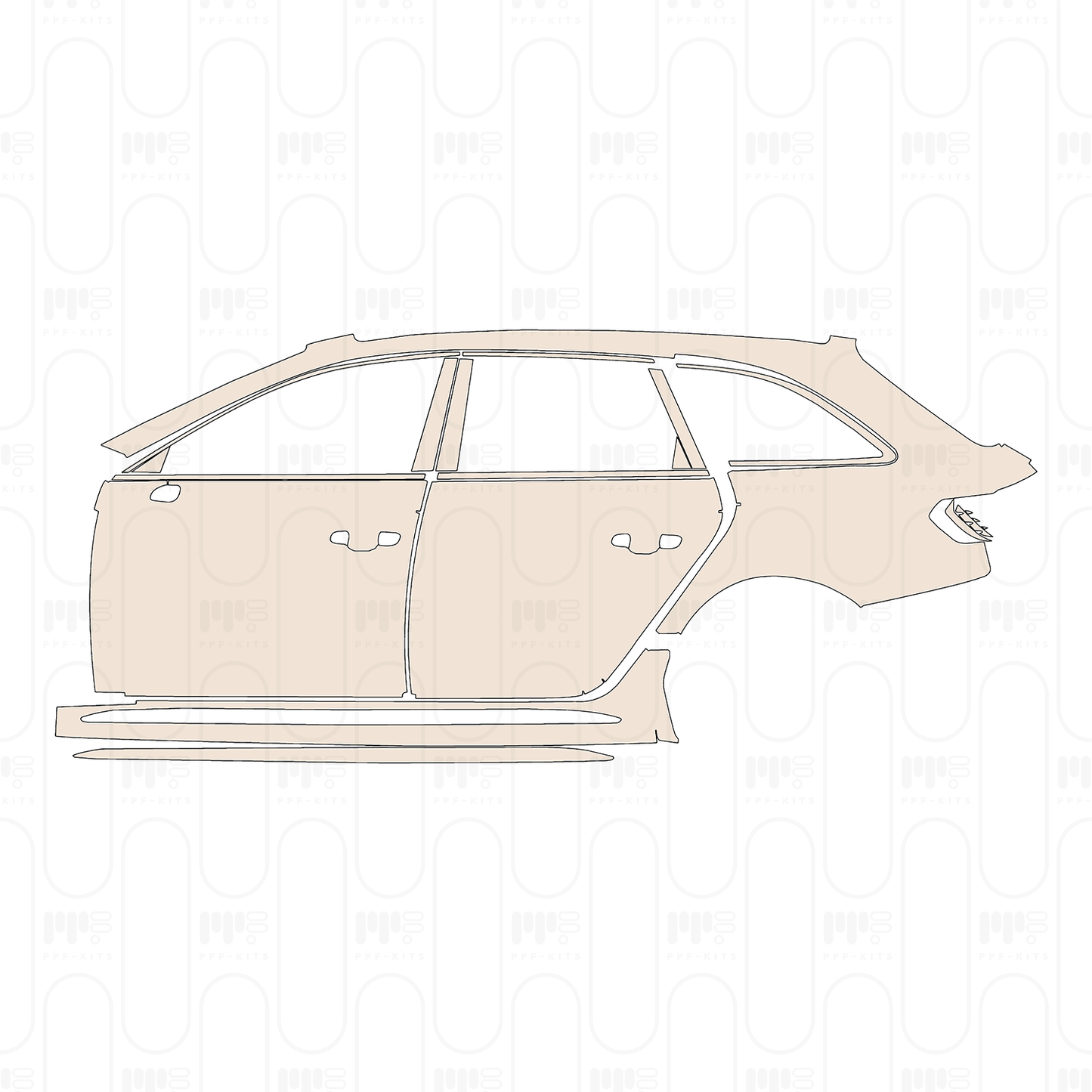 PPF prédécoupé Audi A4 RS4 Avant 2022