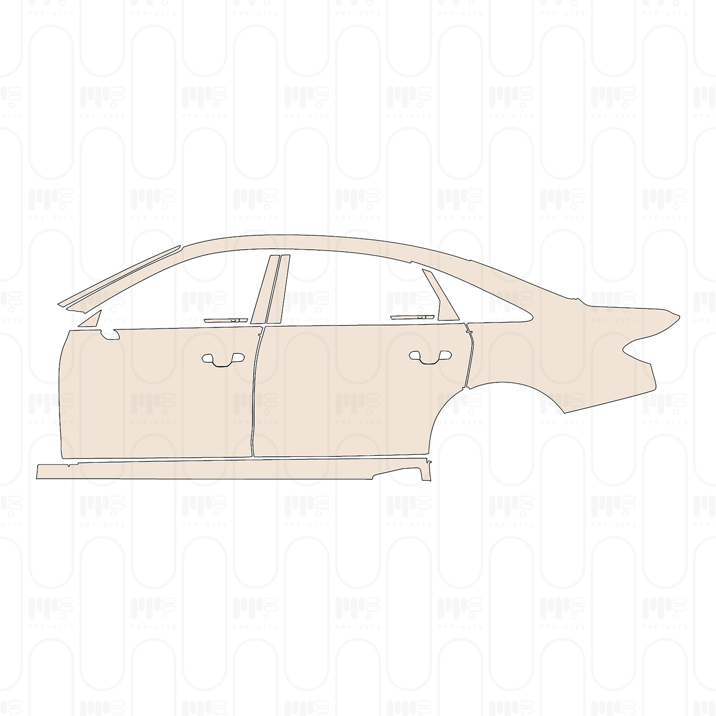 PPF prédécoupé Audi A8 L (Extended Wheelbase) Base 2023