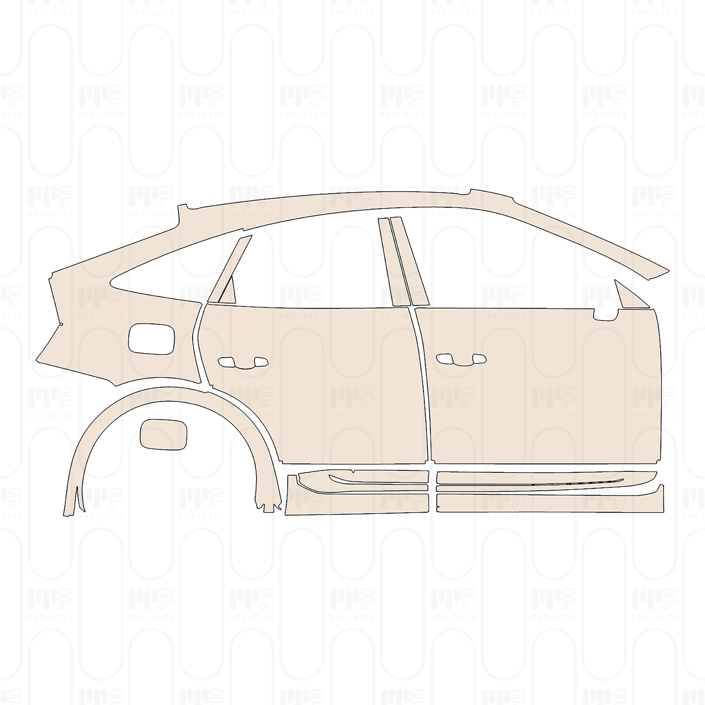 PPF prédécoupé Audi Q5 Sportback (Standard Wheelbase) 2022