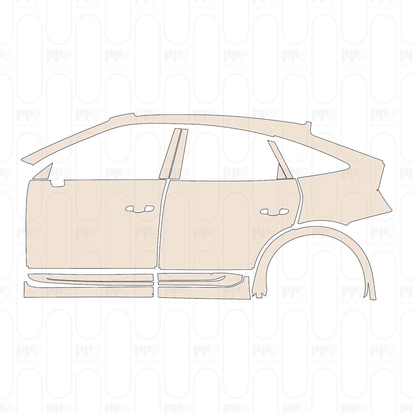 PPF prédécoupé Audi Q5 Q5L Sportback (Extended Wheelbase) 2022