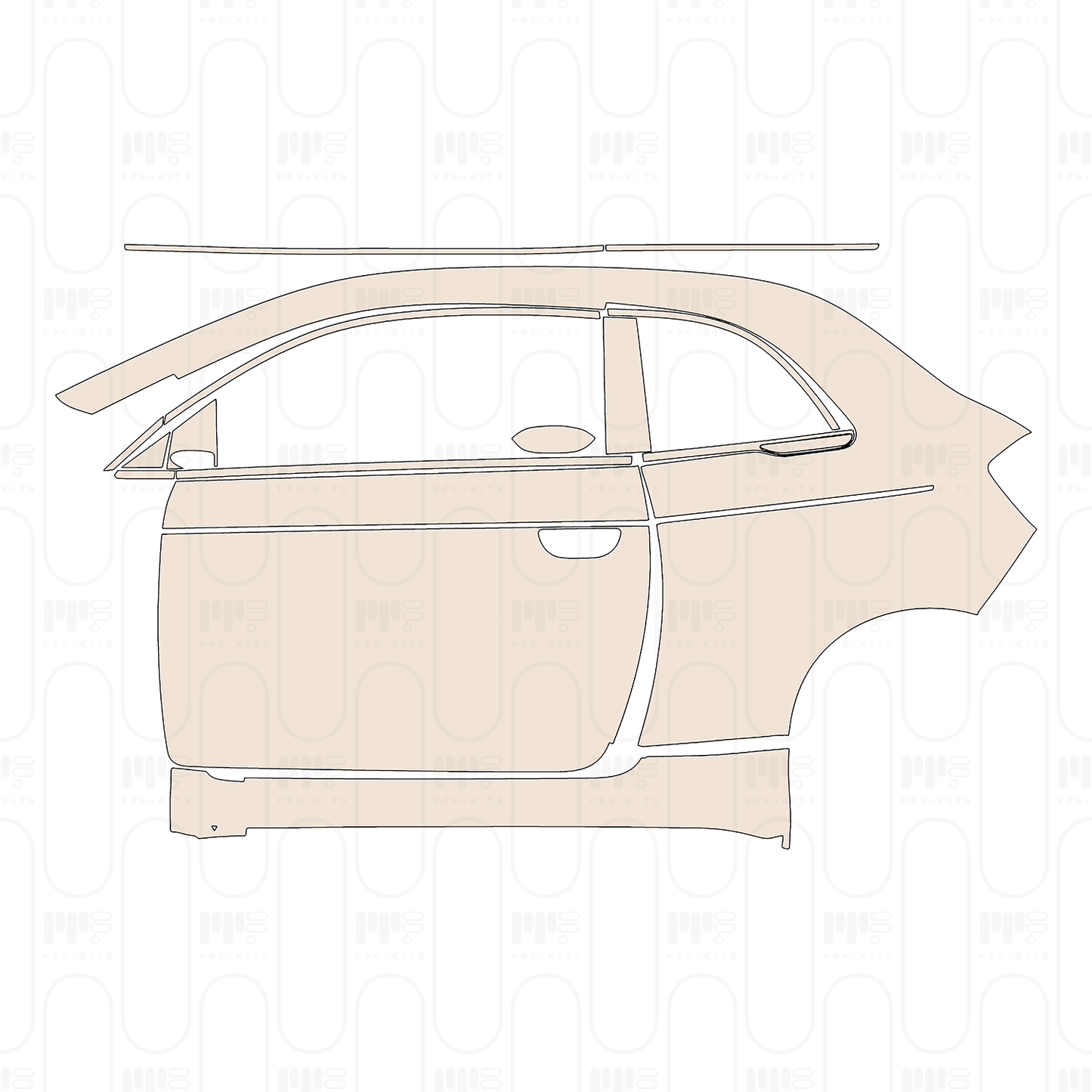 PPF prédécoupé Fiat 500e 2 door La Prima Cabriolet 2022
