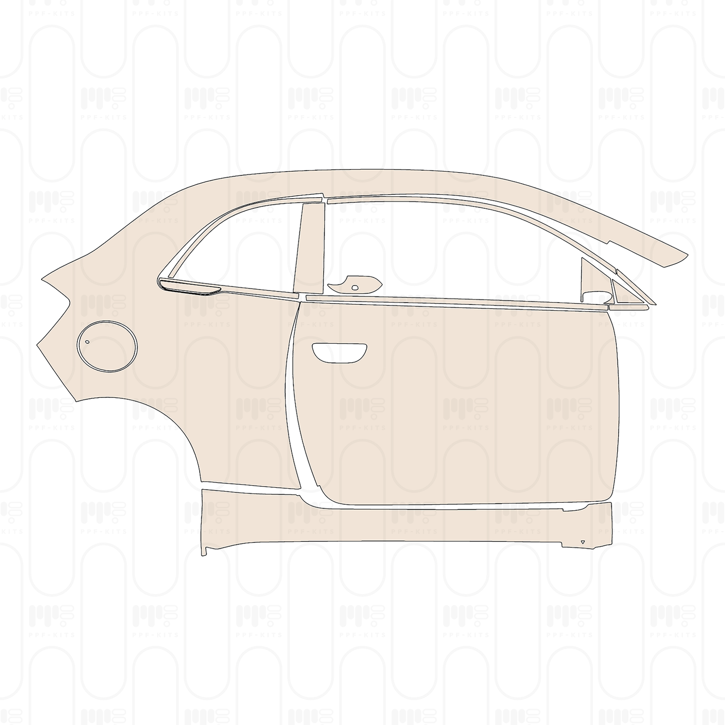 PPF prédécoupé Fiat 500e 2 door Base Coupe 2022