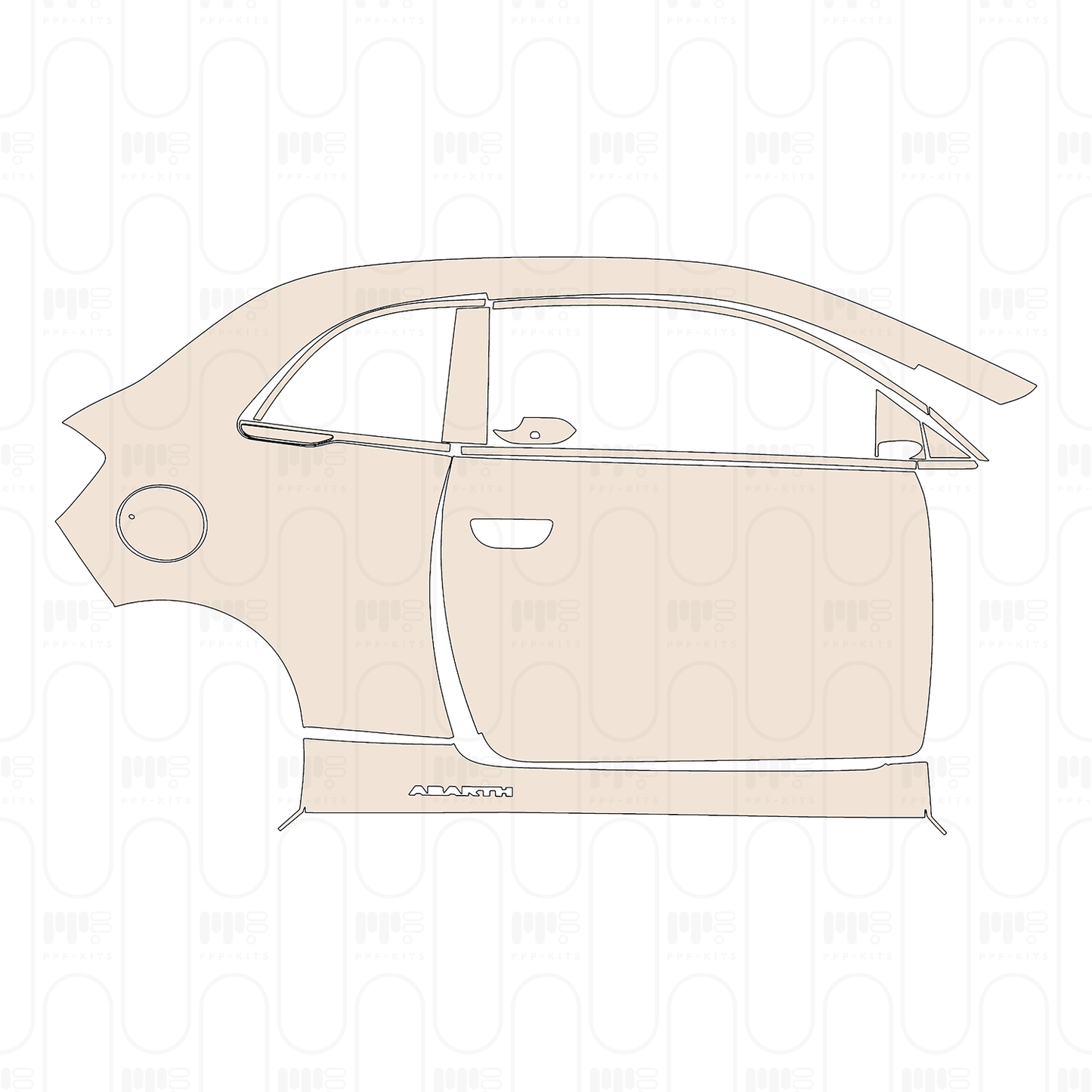 PPF prédécoupé Fiat 500e 2 door Abarth Coupe 2022