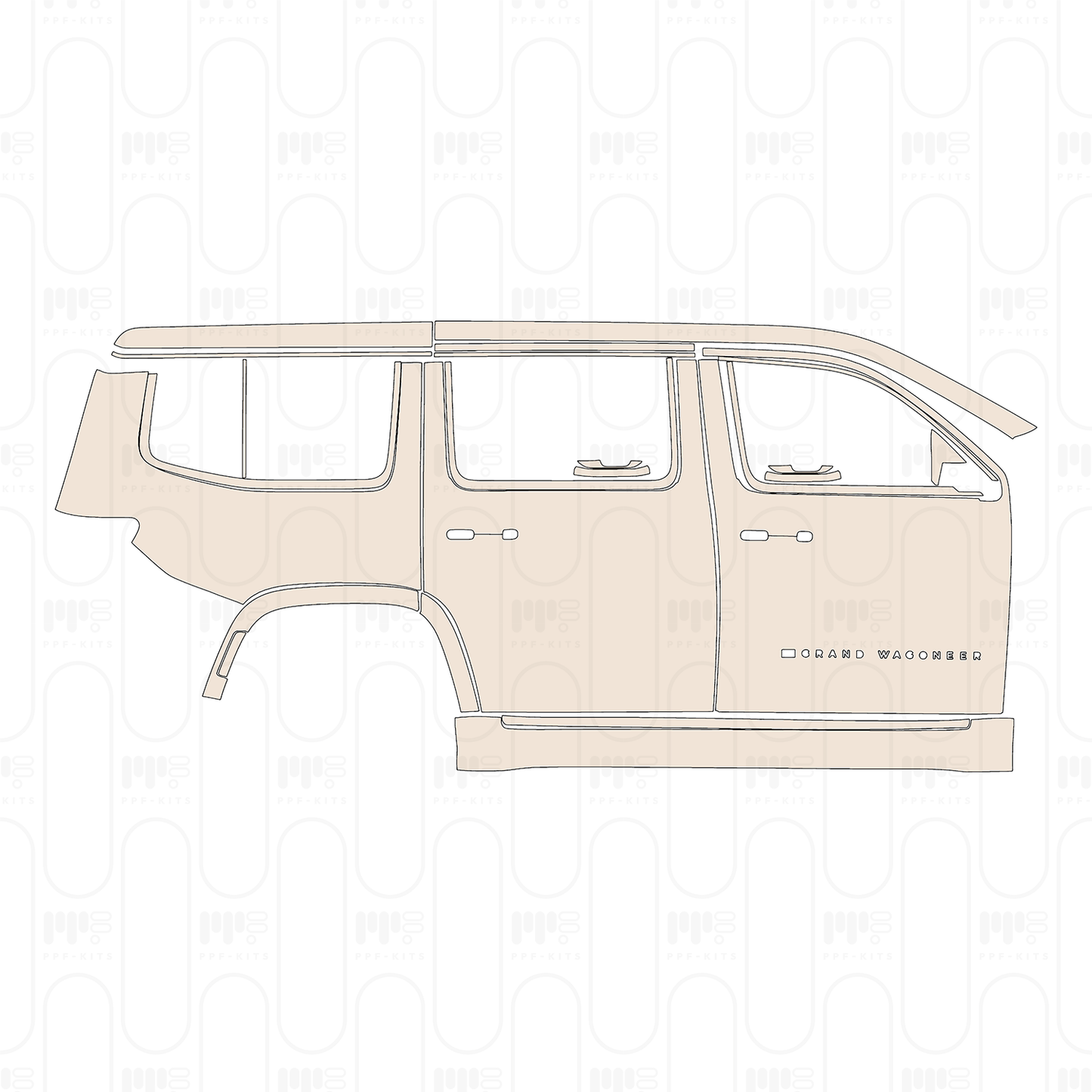 PPF prédécoupé JEEP Grand Wagoneer Standard Wheelbase Base 2022
