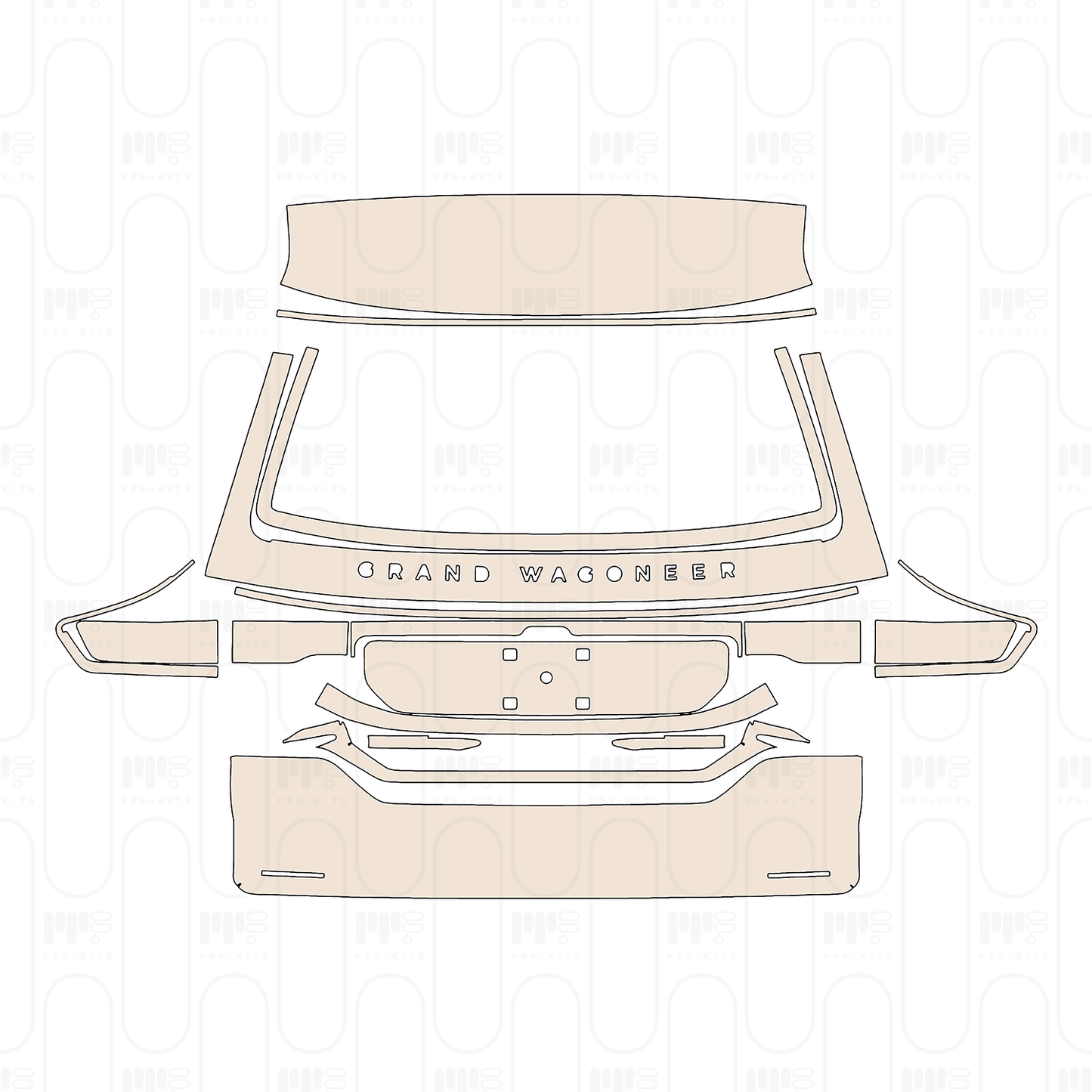 PPF prédécoupé JEEP Grand Wagoneer Standard Wheelbase Base 2022