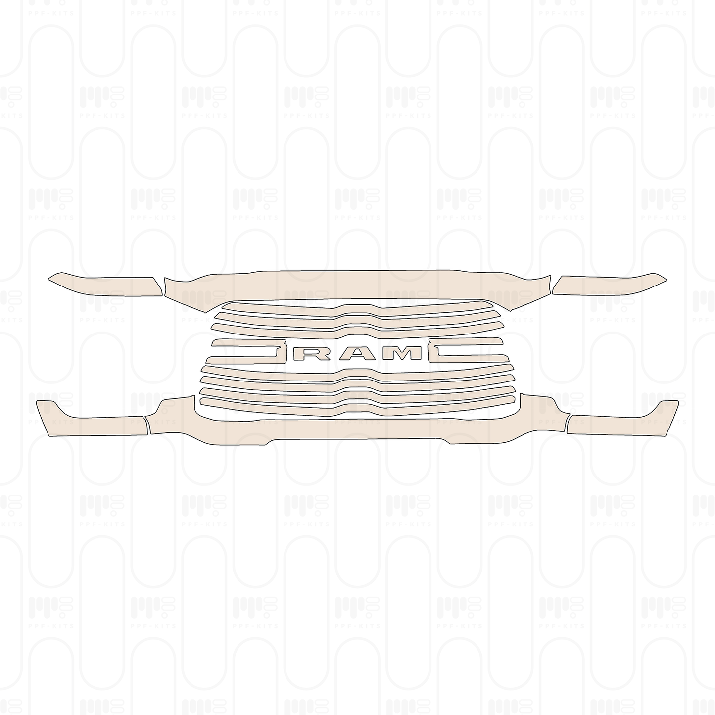 PPF prédécoupé RAM Trucks 2500 Crew Cab Laramie 2023