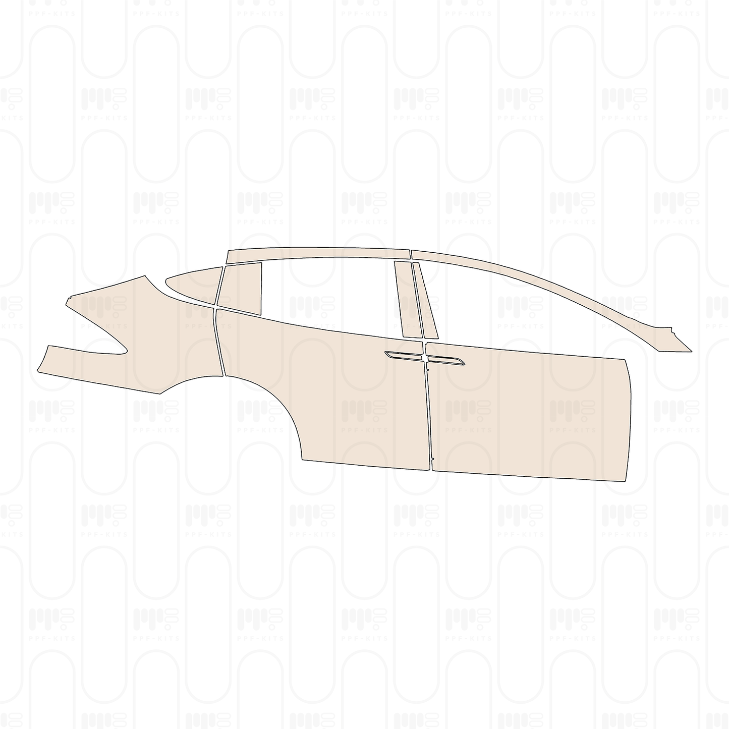 Pre-Cut PPF Tesla Model X Base 2023