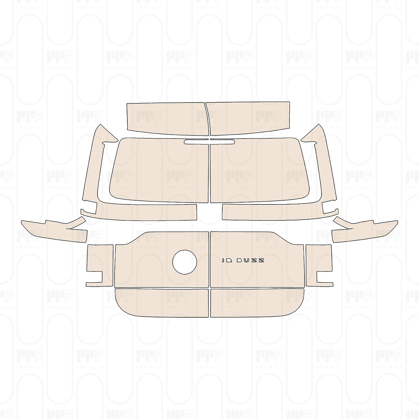PPF prédécoupé Volkswagen ID.BUZZ Standard Wheelbase Cargo 2023
