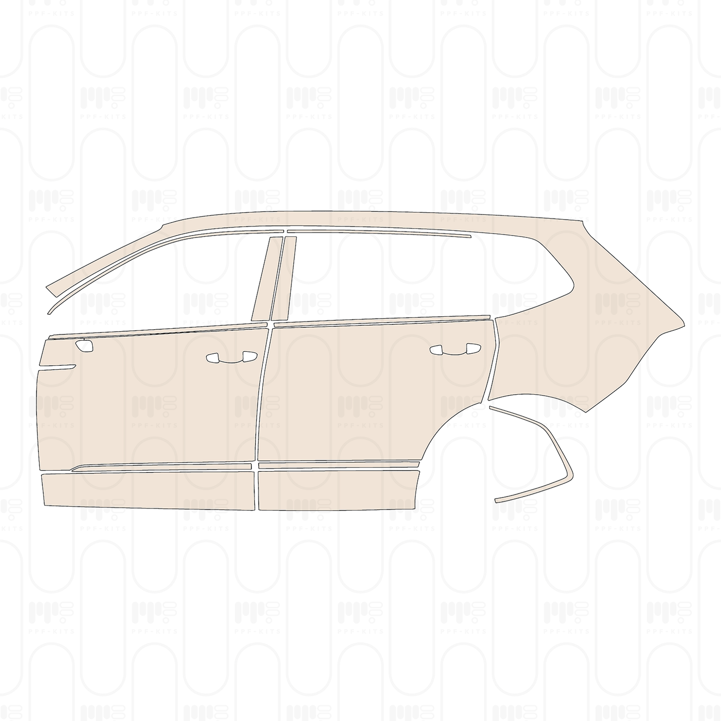 PPF prédécoupé Volkswagen Tiguan L R-Line 2023