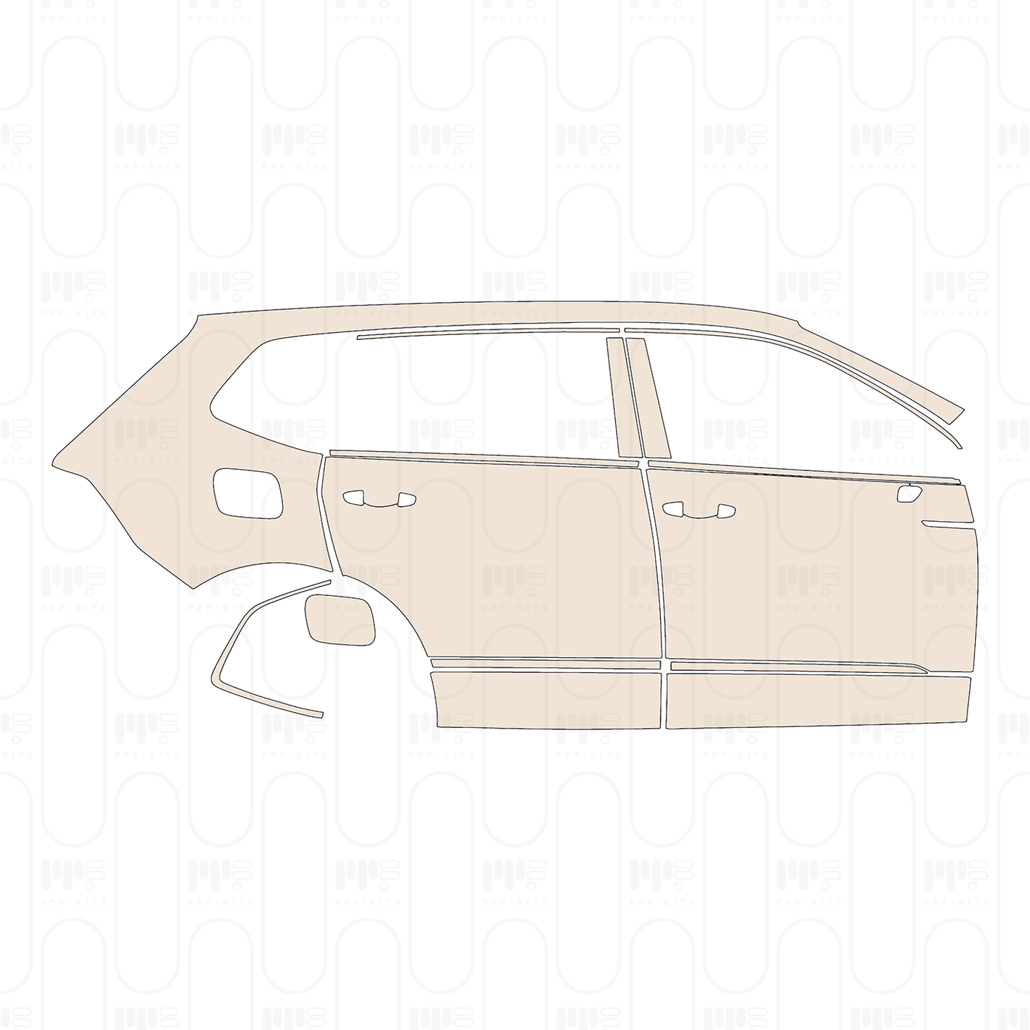 PPF prédécoupé Volkswagen Tiguan L R-Line 2023