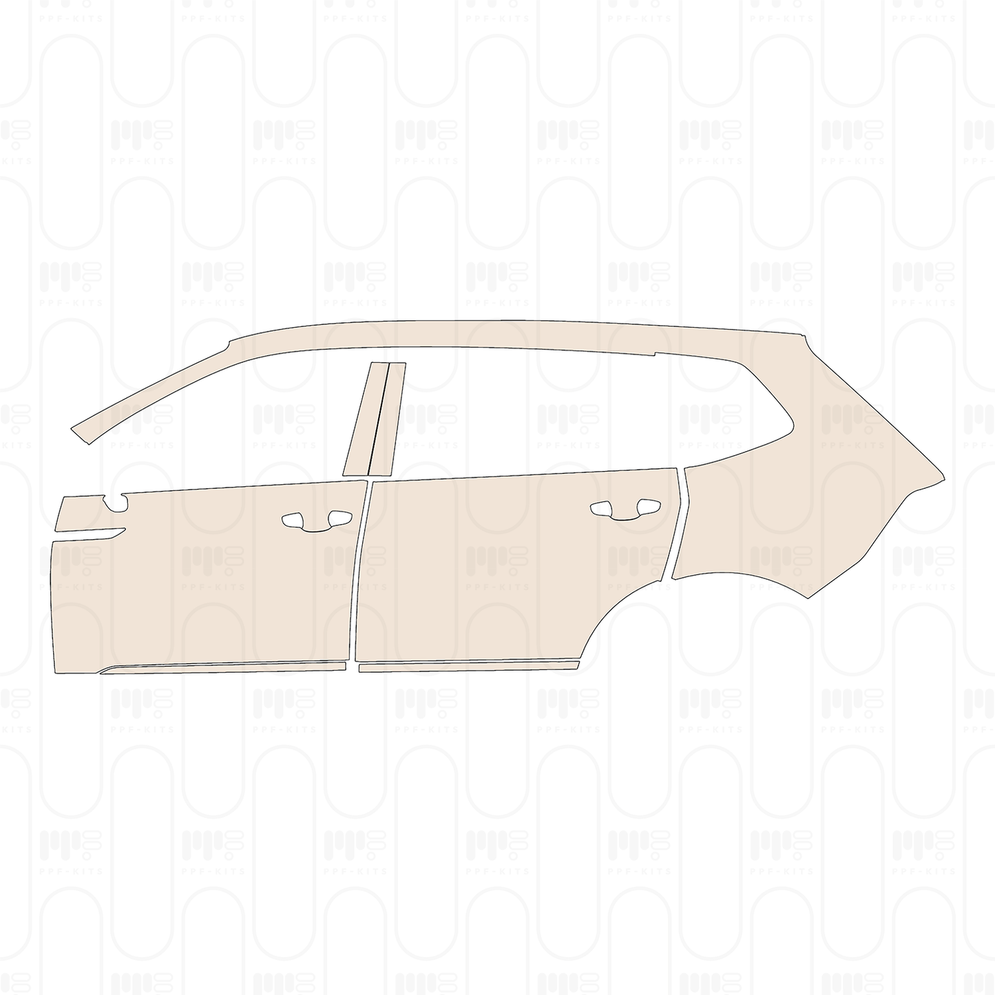 PPF prédécoupé Volkswagen Tiguan (US) SE 2023
