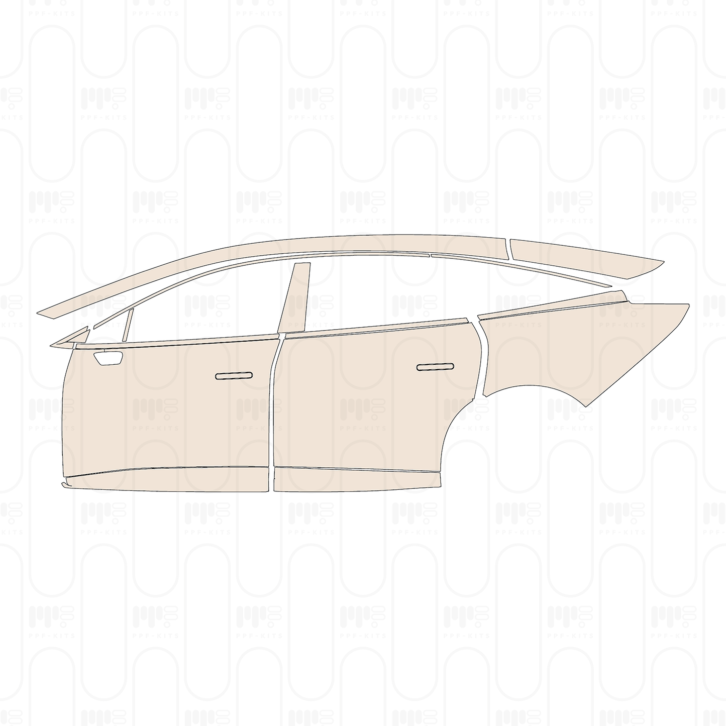 PPF prédécoupé Xpeng P7+ 2024