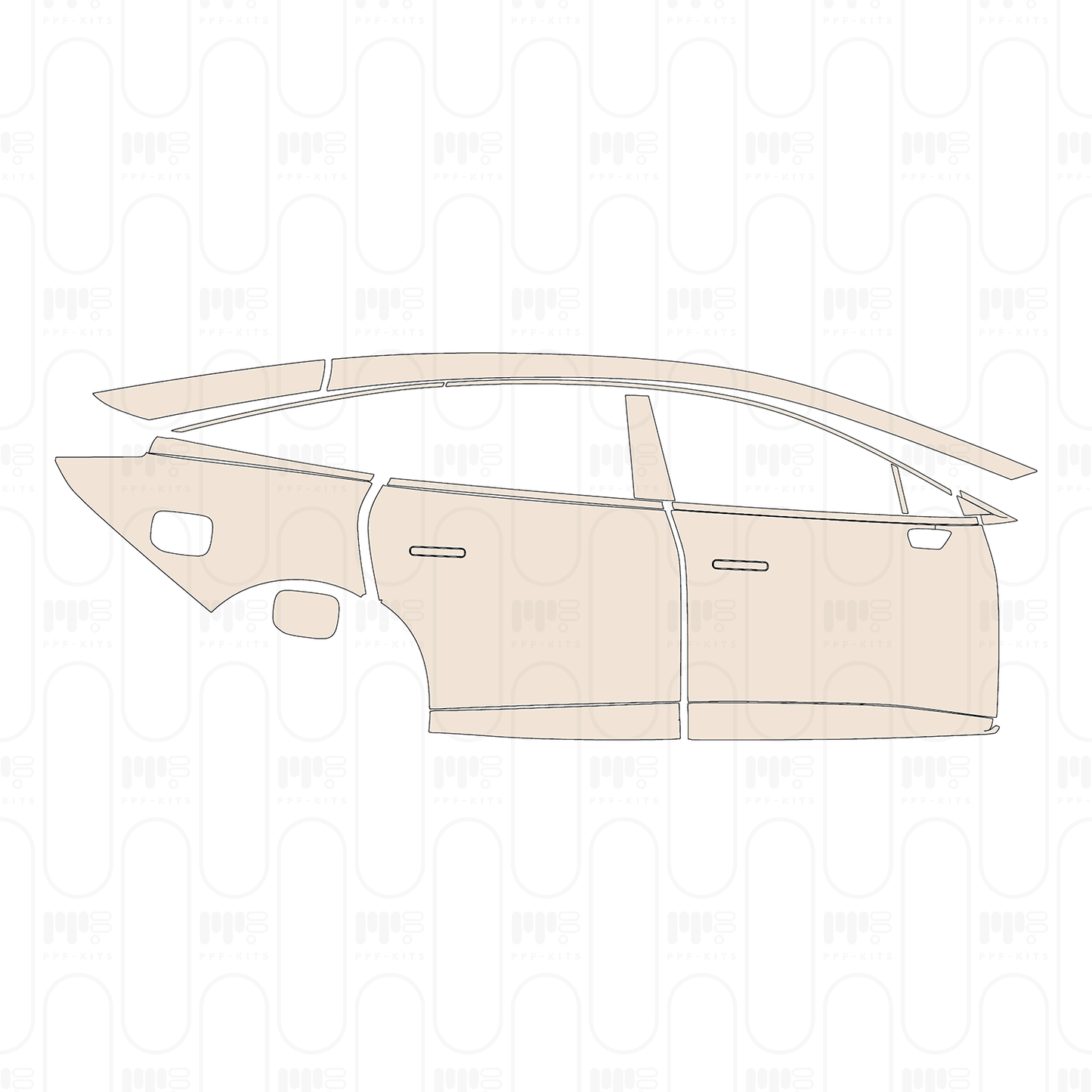 PPF prédécoupé Xpeng P7+ 2024
