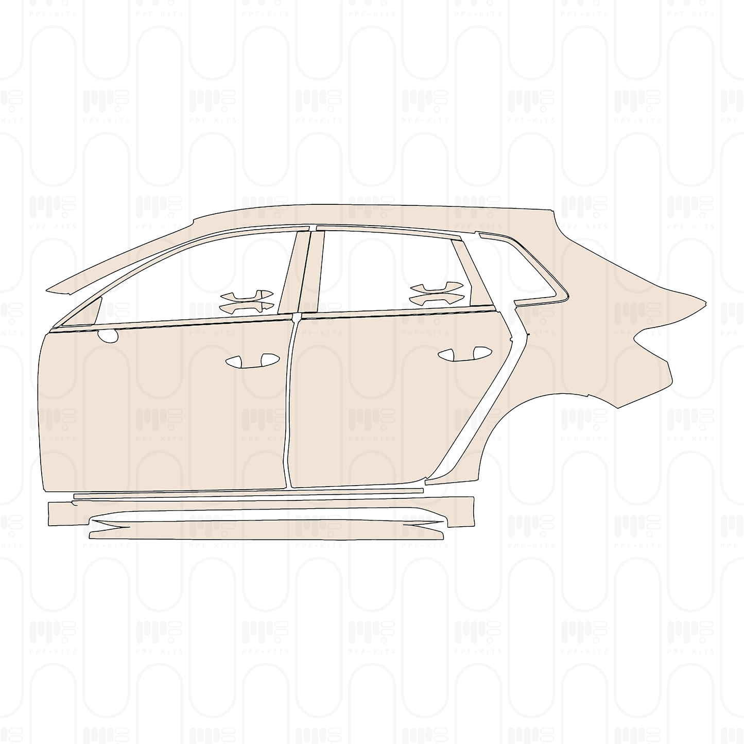 PPF prédécoupé Audi A3 Sportback RS3 2022