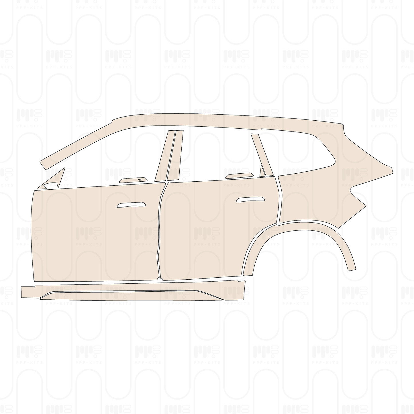 PPF prédécoupé BMW X1 Standard Wheelbase Base 2023