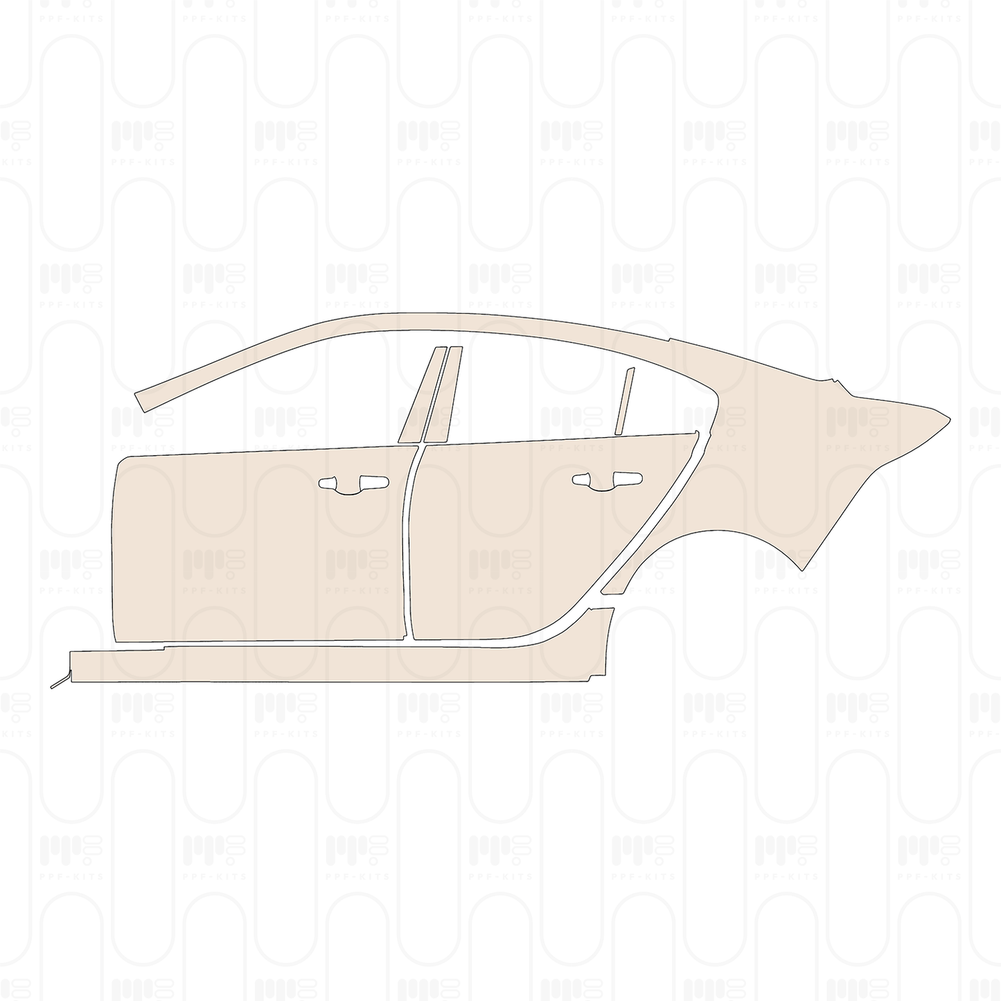 PPF prédécoupé Jaguar XE (Standard Wheelbase) R-Dynamic 2023