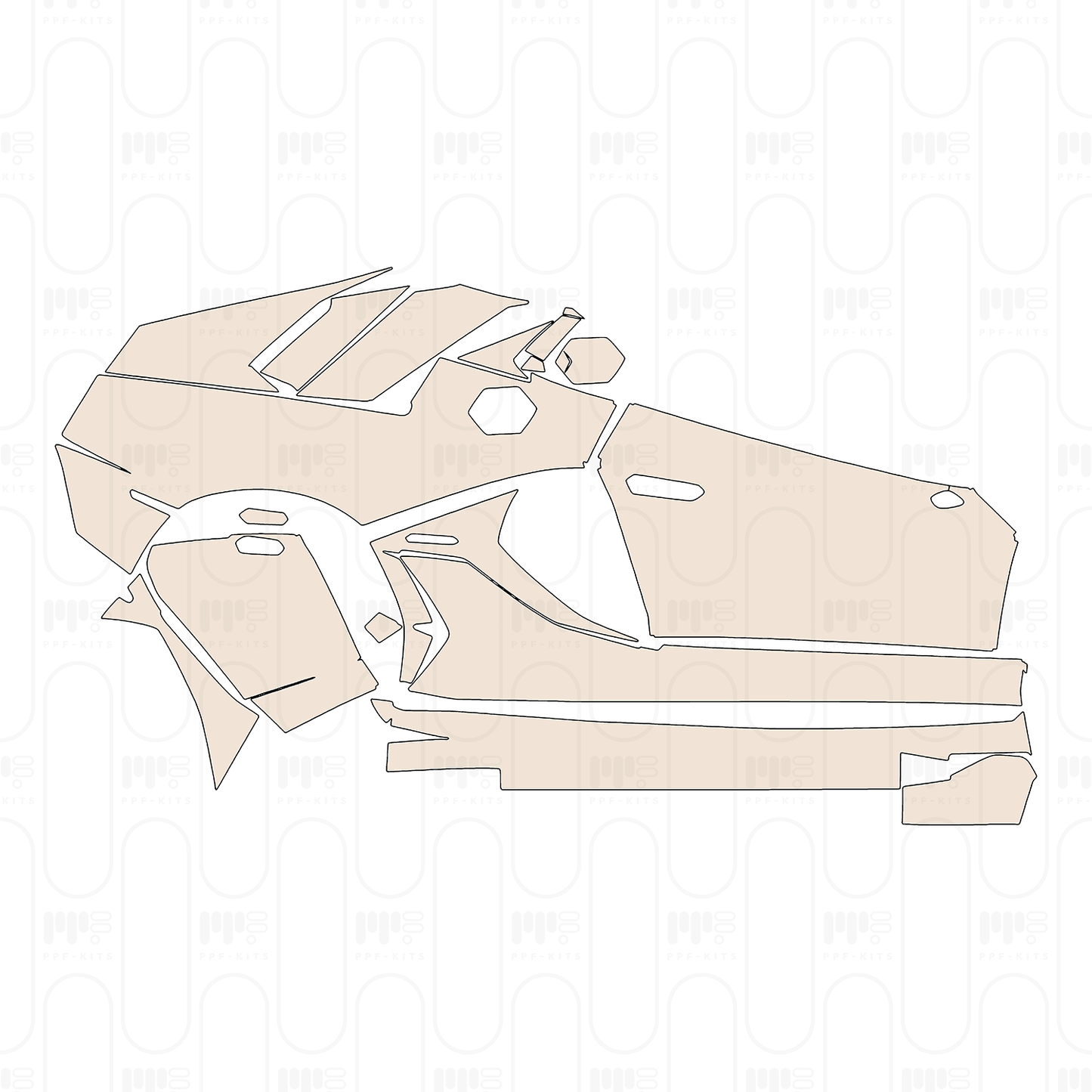PPF prédécoupé Lamborghini Aventador SVJ 63 Roadster 2022