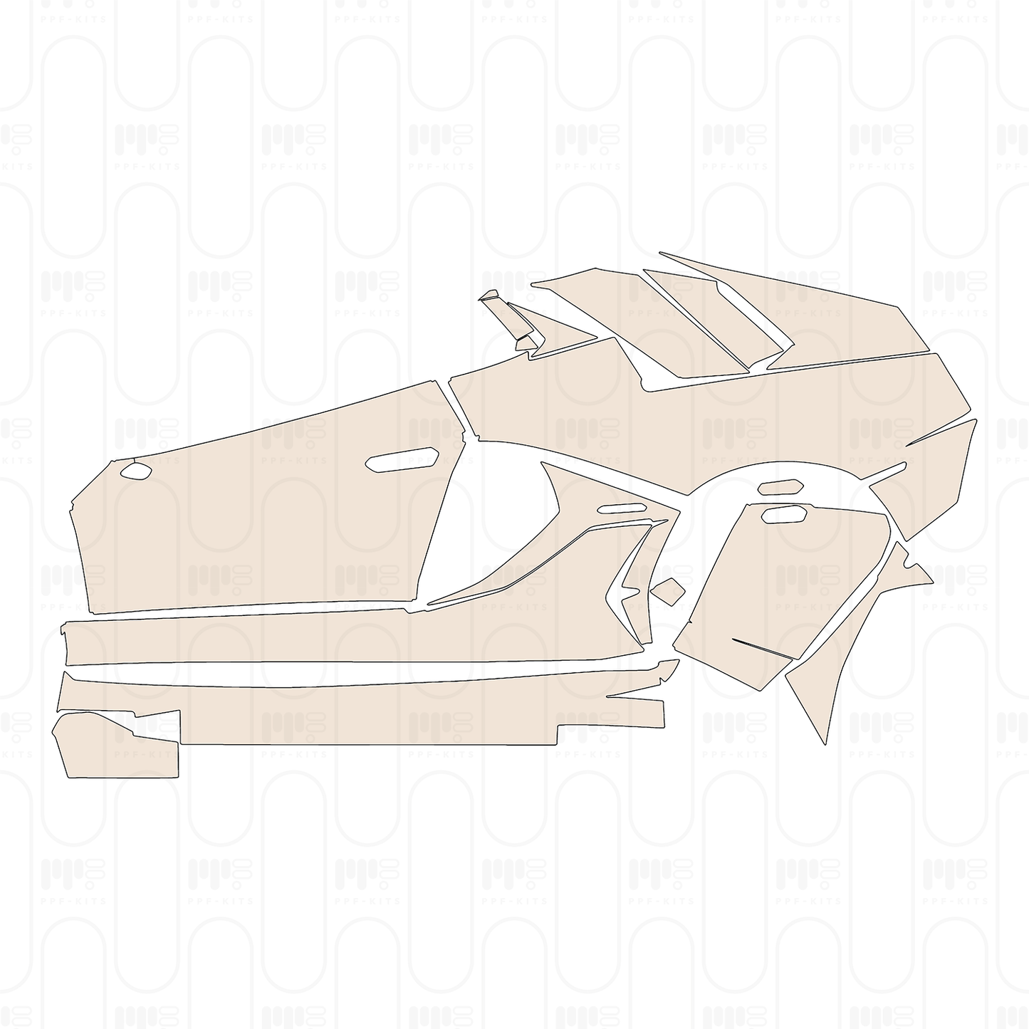 PPF prédécoupé Lamborghini Aventador SVJ 63 Roadster 2022