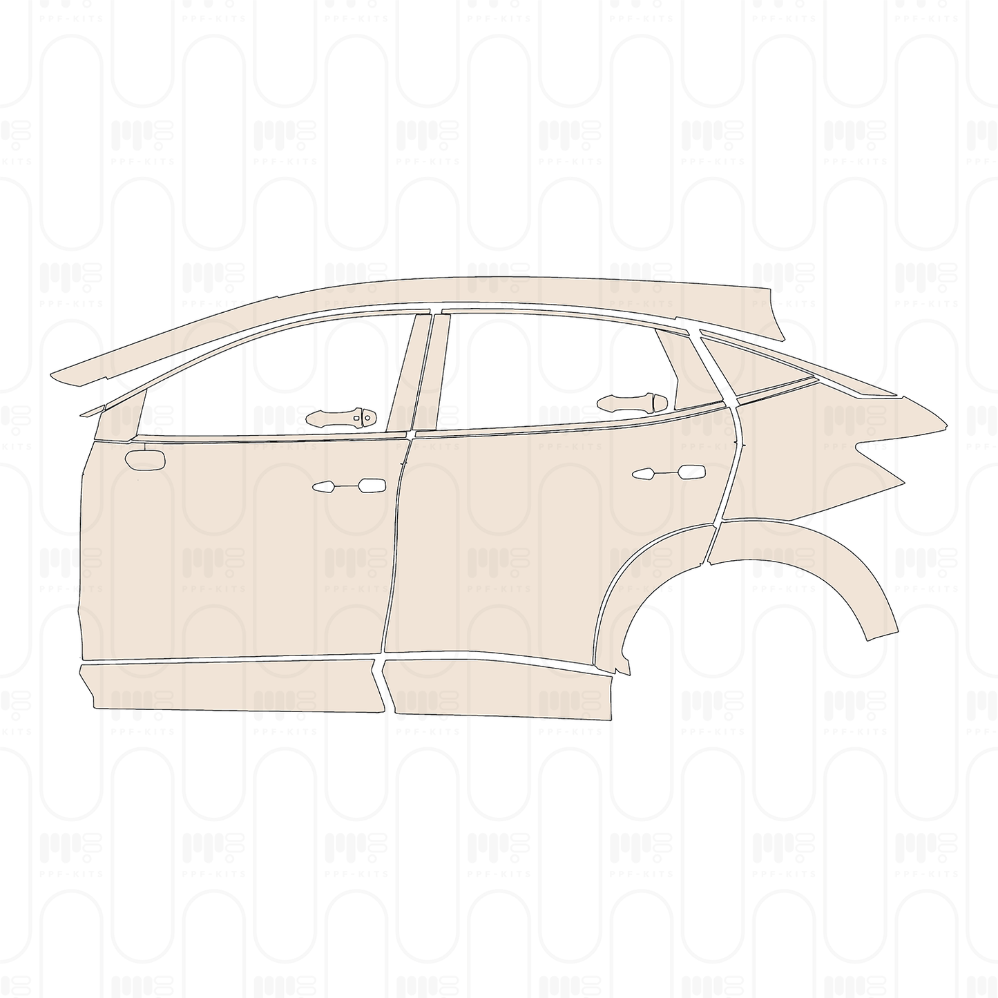 PPF prédécoupé Nissan Ariya (US) Empower+ 2023