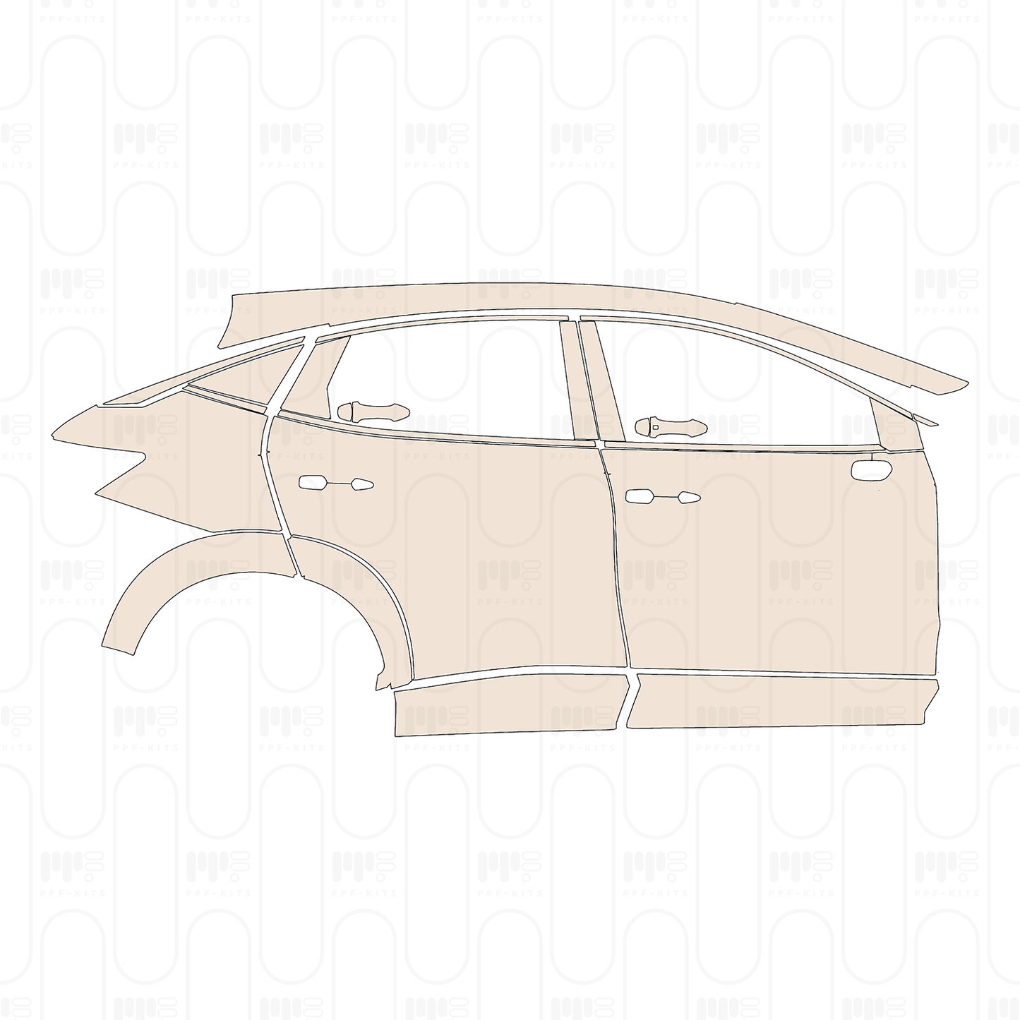 PPF prédécoupé Nissan Ariya (US) Empower+ 2023