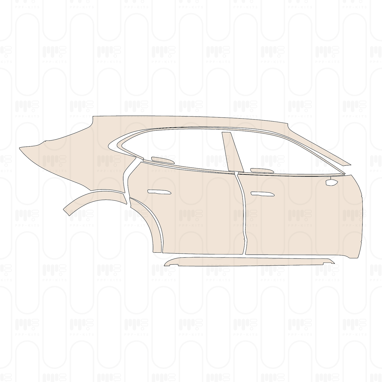 PPF prédécoupé Porsche Taycan Cross Turismo Taycan 4 Cross Turismo 2023