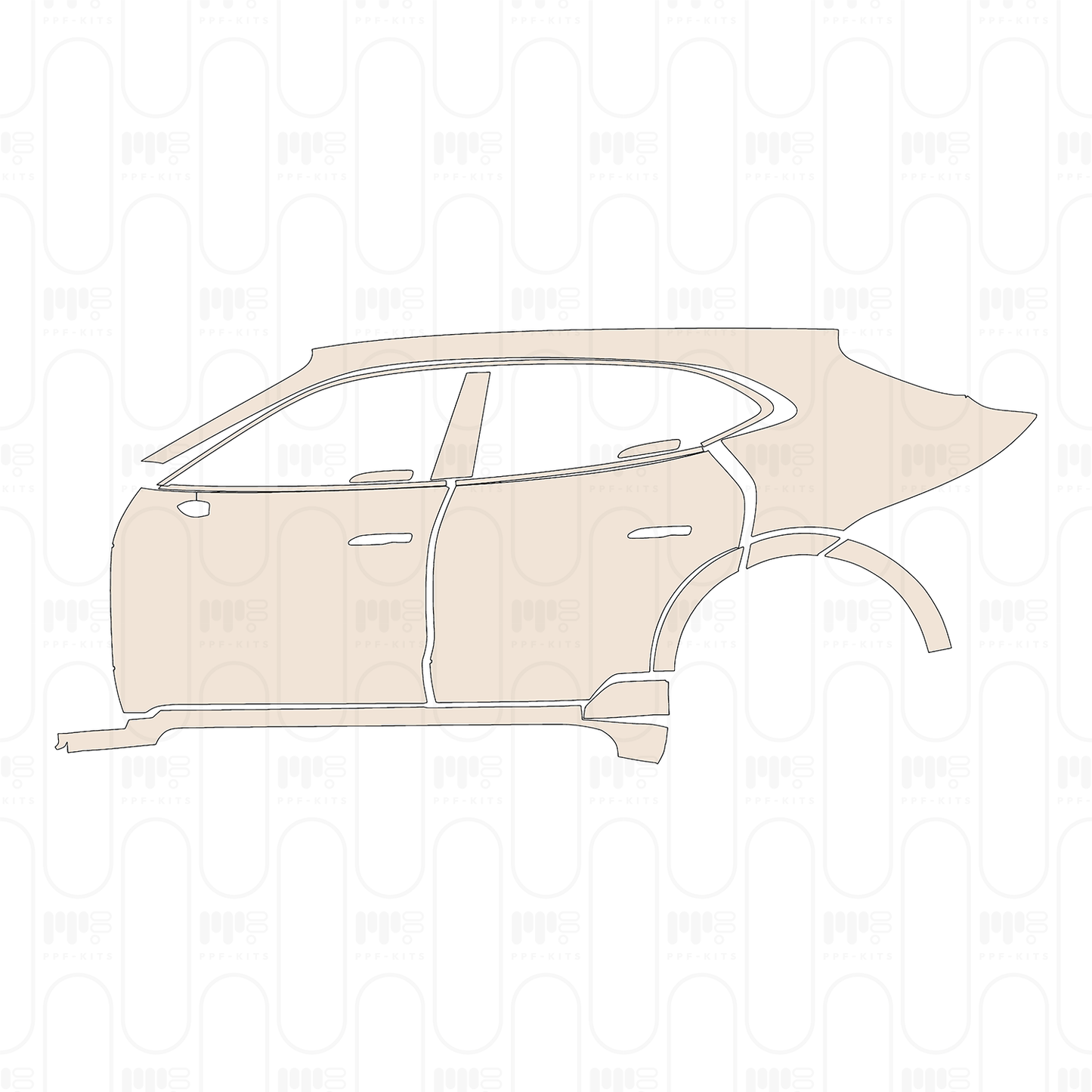 PPF prédécoupé Porsche Taycan Cross Turismo Taycan 4 Cross Turismo 2023