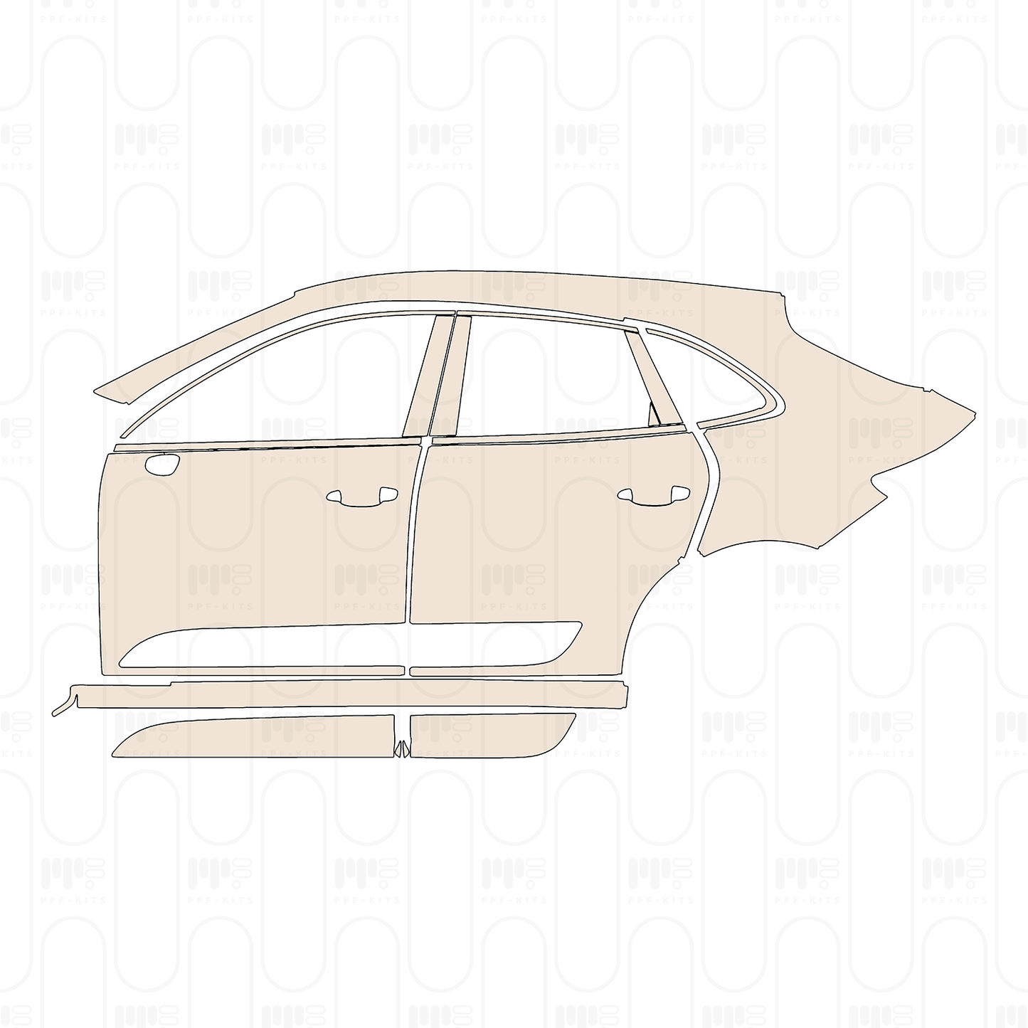 PPF prédécoupé Porsche Macan T 2022