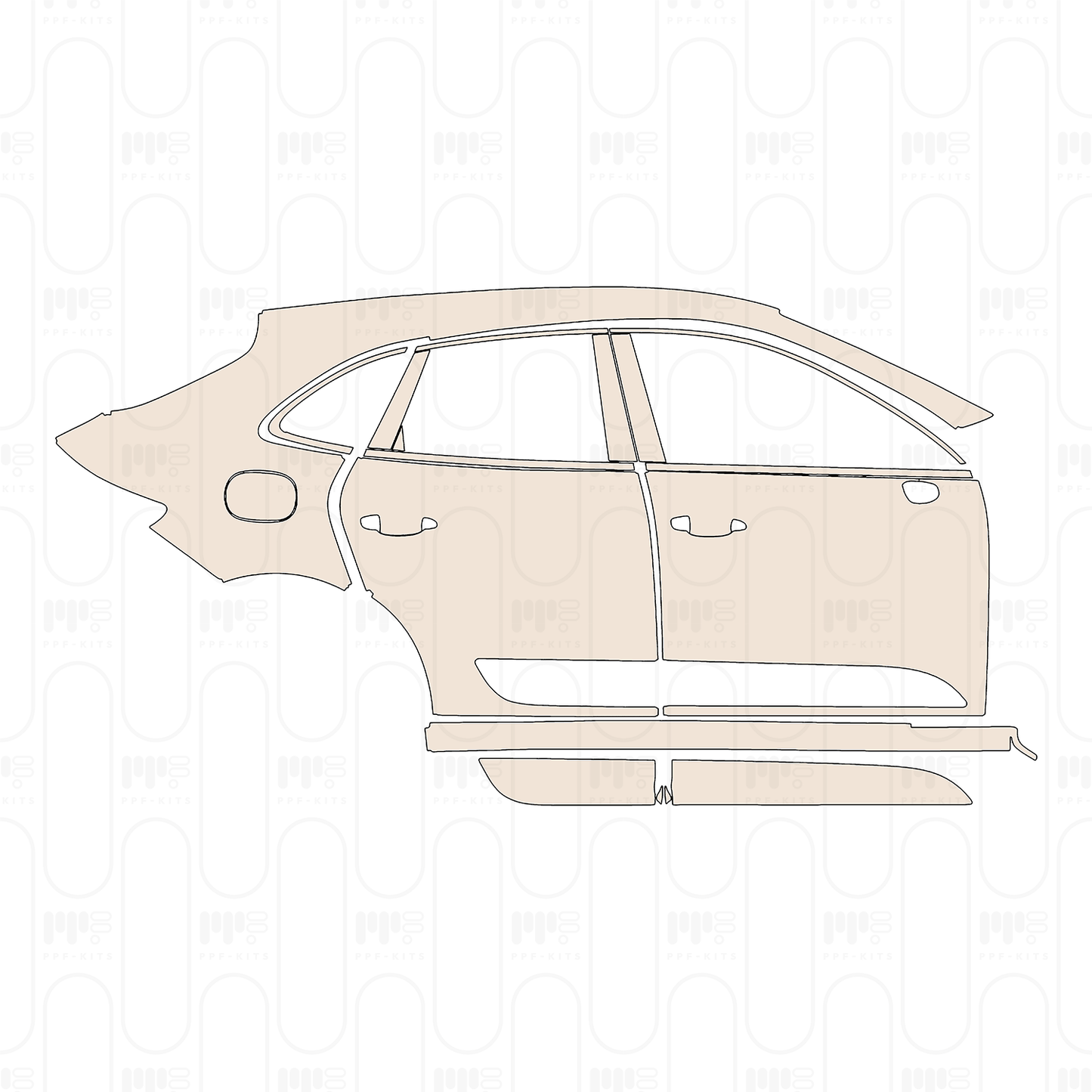 PPF prédécoupé Porsche Macan T 2022